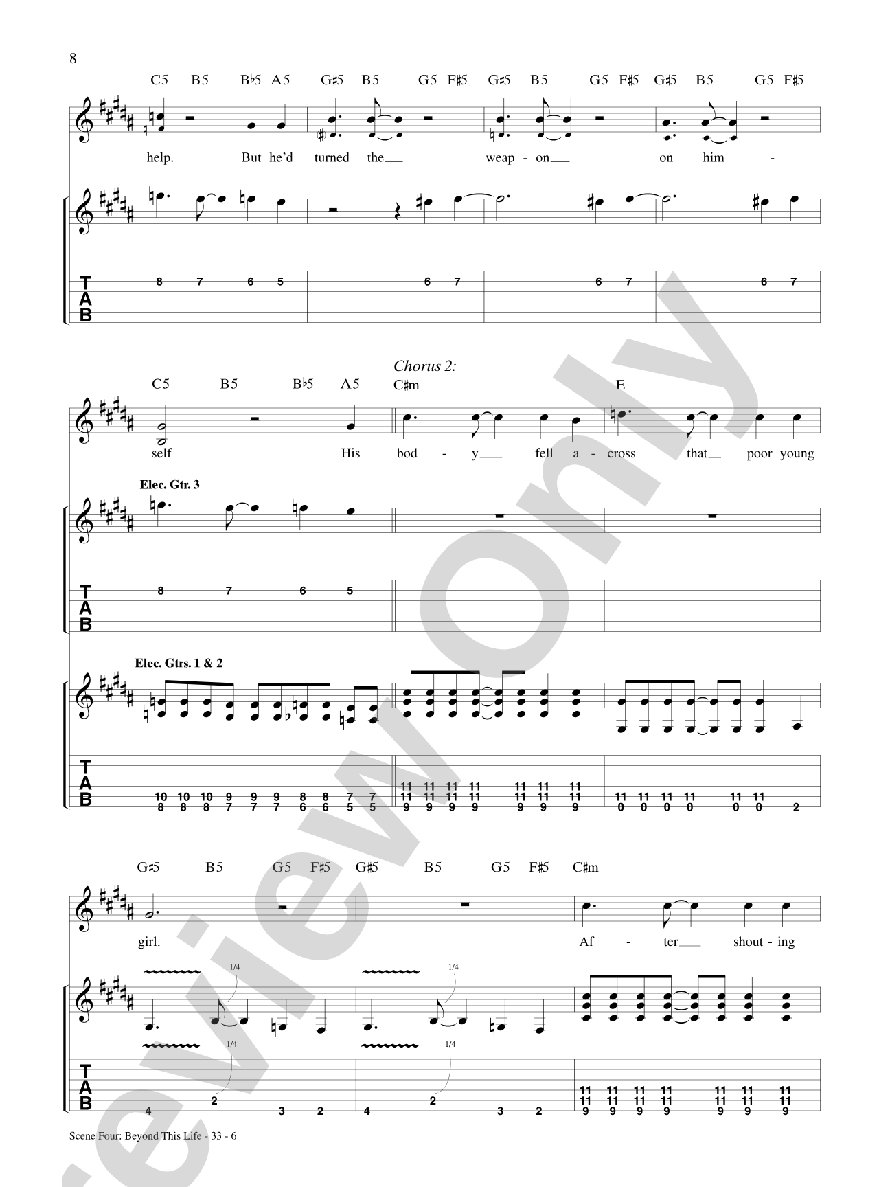 Beyond This Life: Authentic Guitar TAB