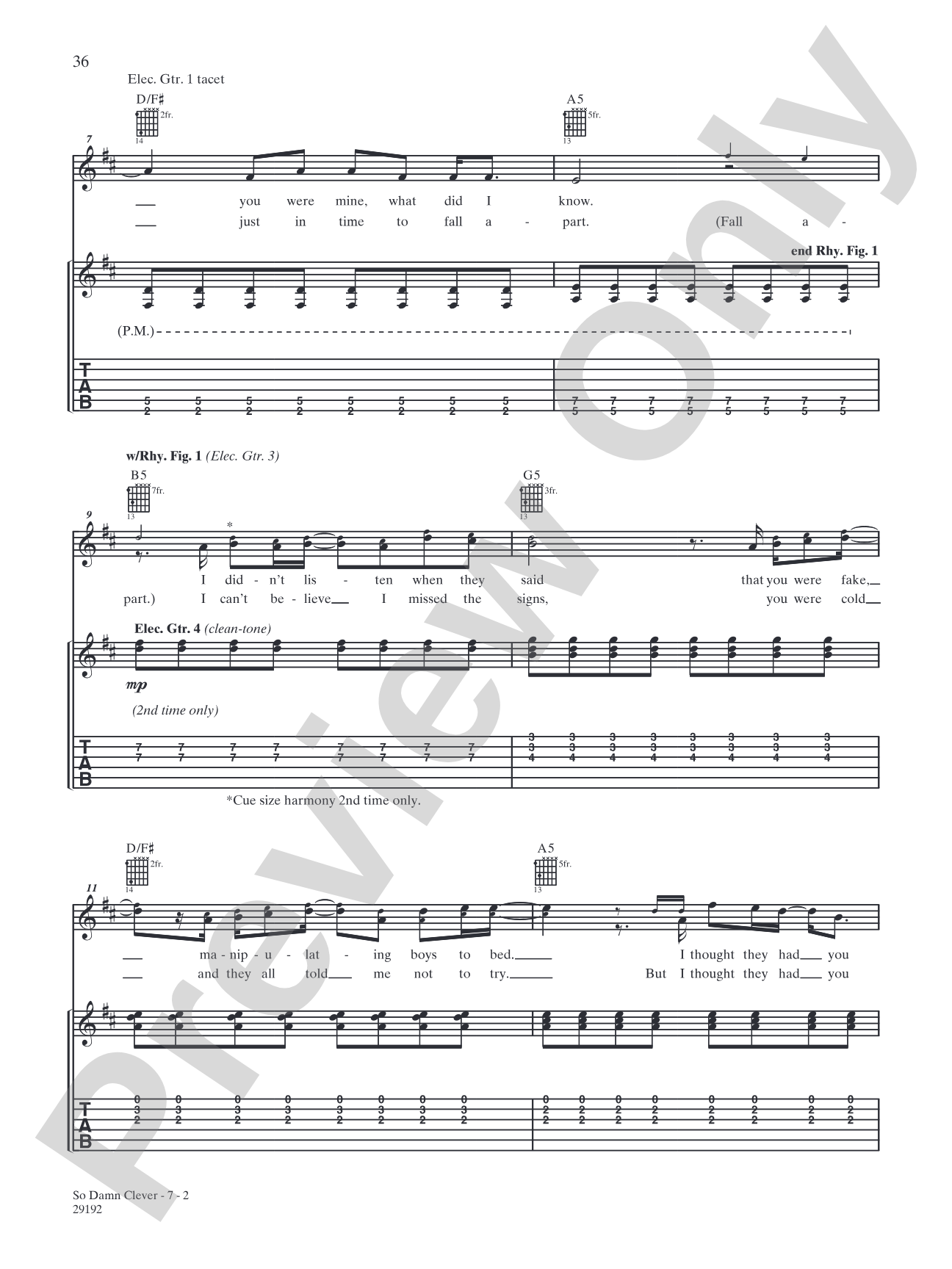 So Damn Clever: Authentic Guitar TAB