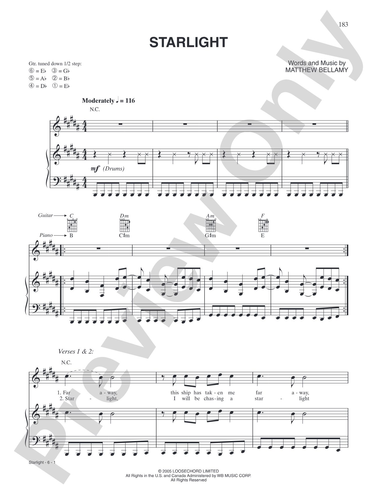 Starlight: Authentic Guitar TAB