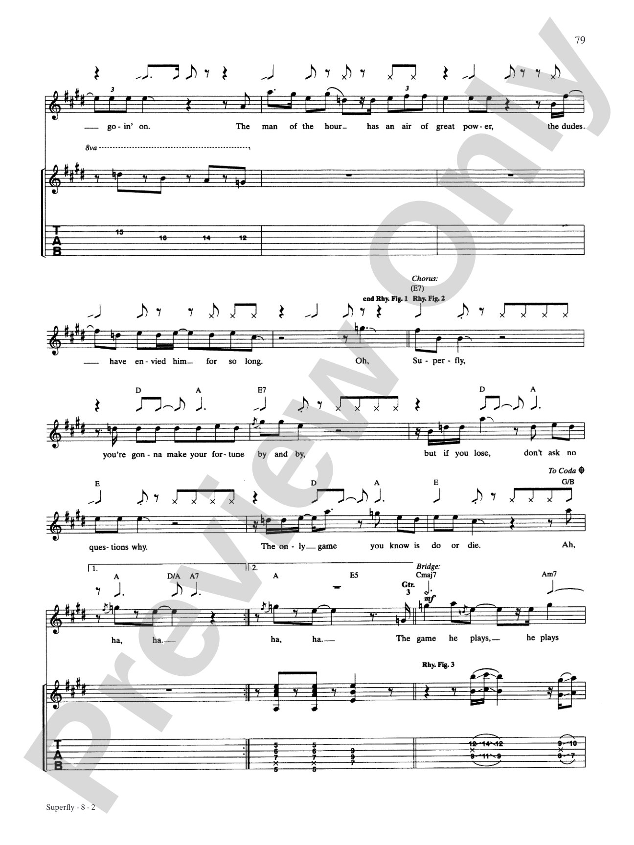 Superfly: Authentic Guitar TAB