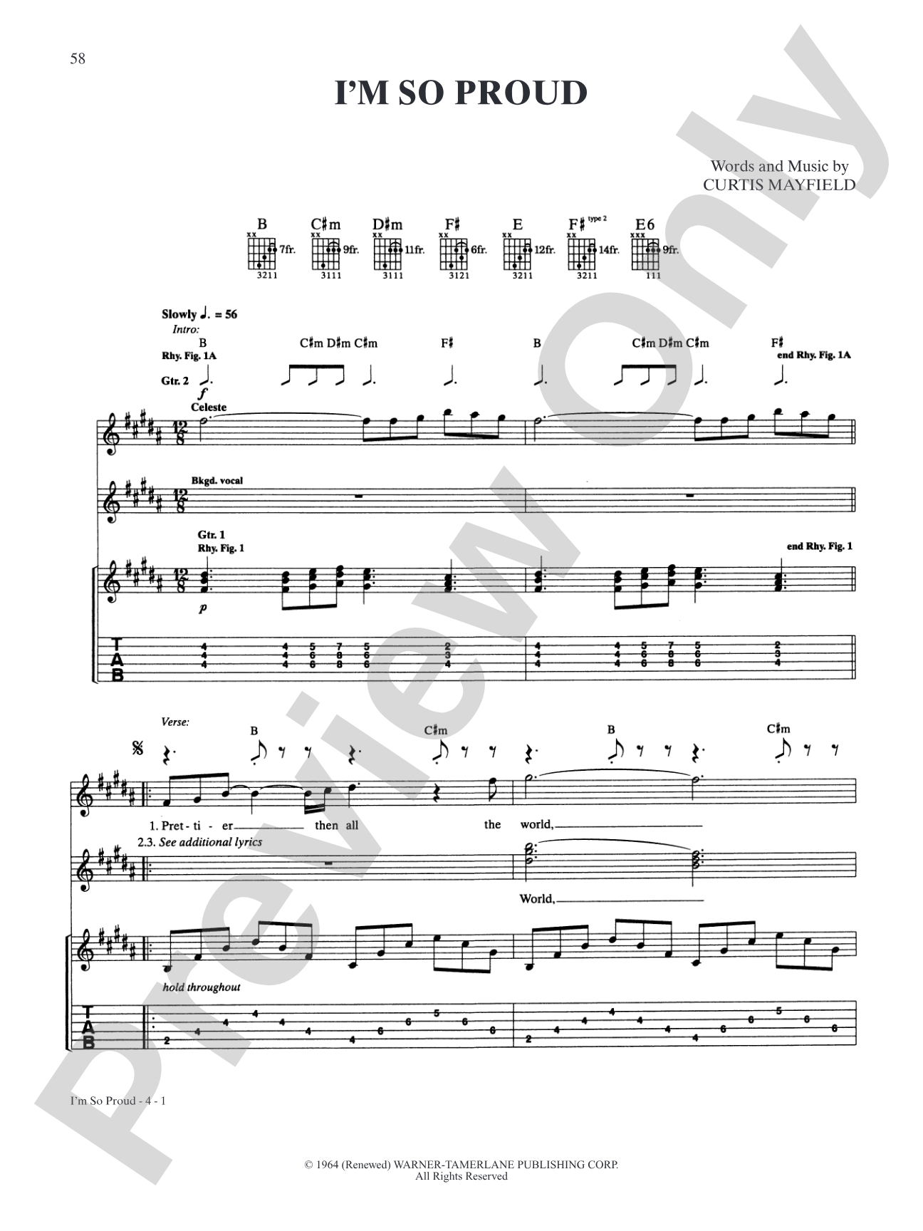 I'm So Proud: Authentic Guitar TAB