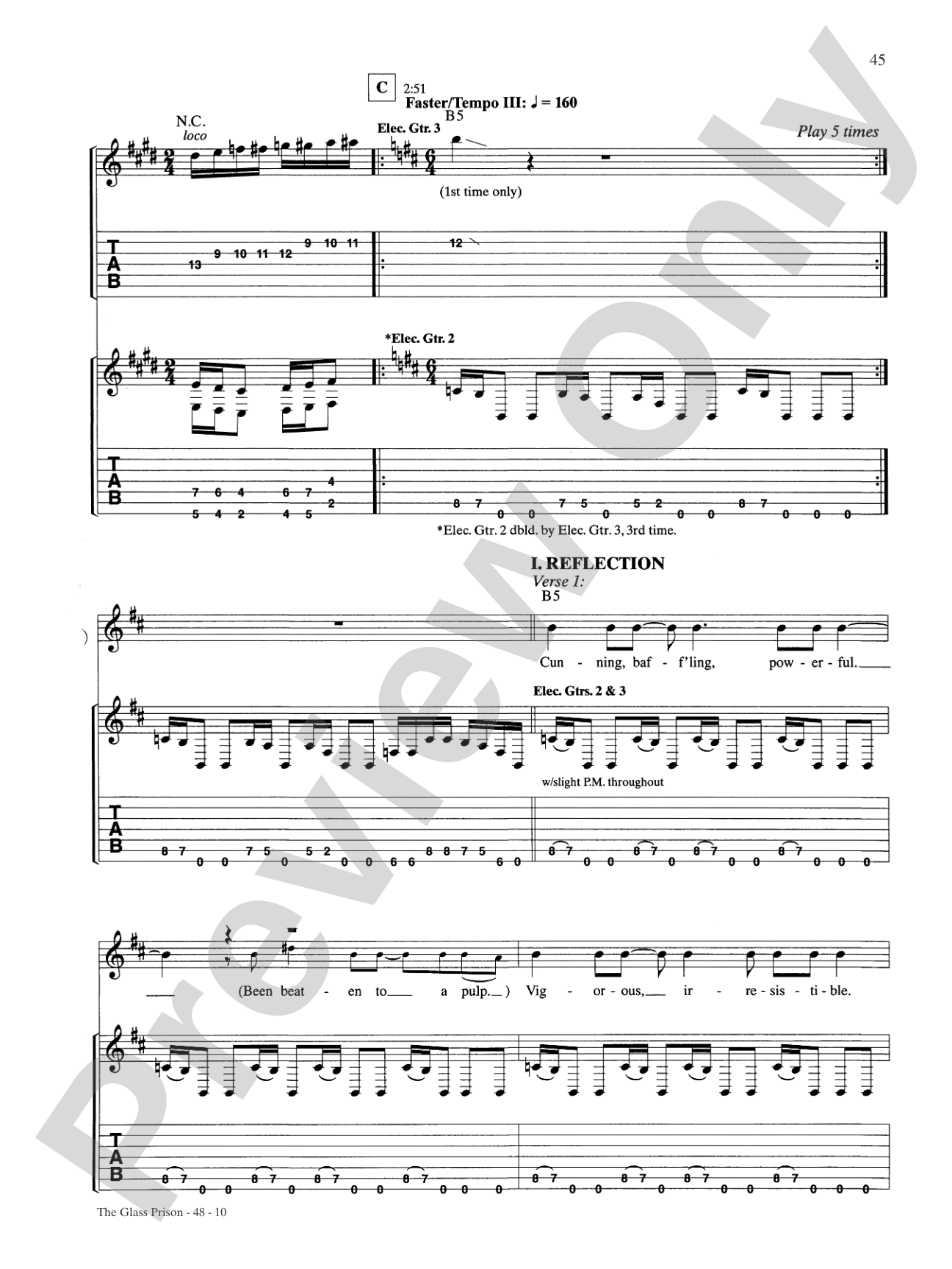 The Glass Prison: Authentic Guitar TAB