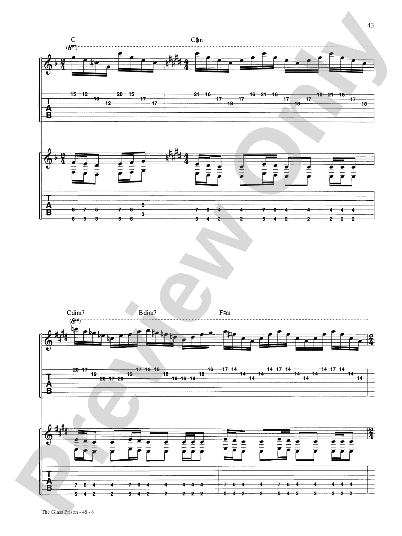 The Glass Prison: Authentic Guitar TAB