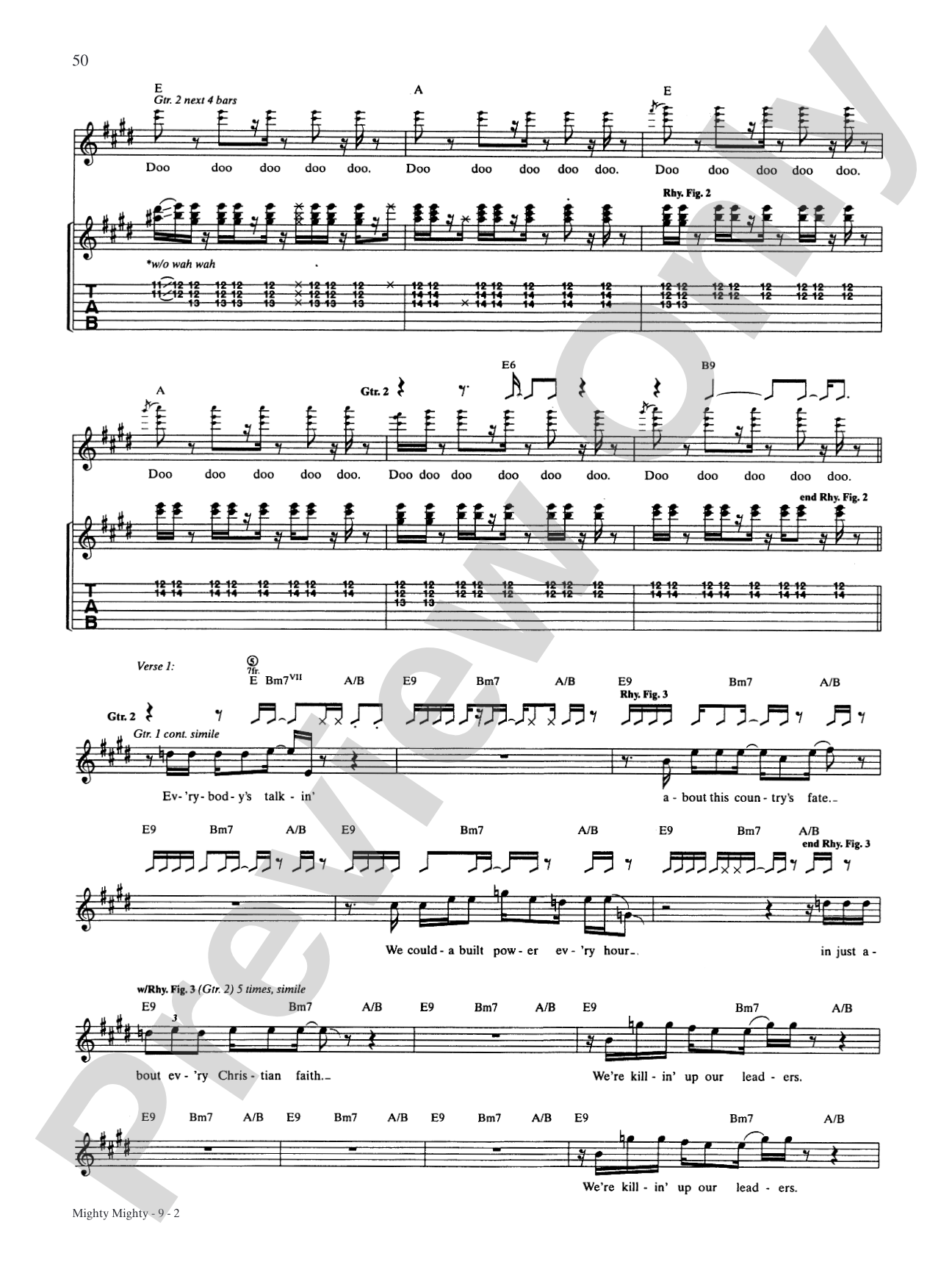 Mighty Mighty (Spade and Whitey): Authentic Guitar TAB
