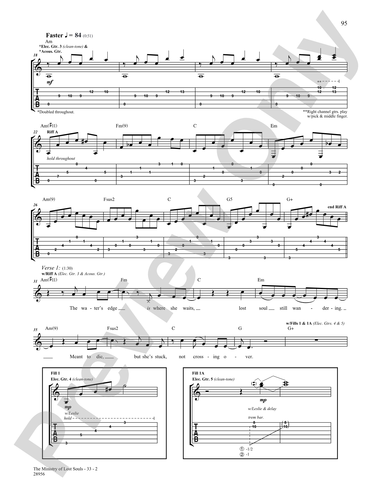 The Ministry of Lost Souls: Authentic Guitar TAB