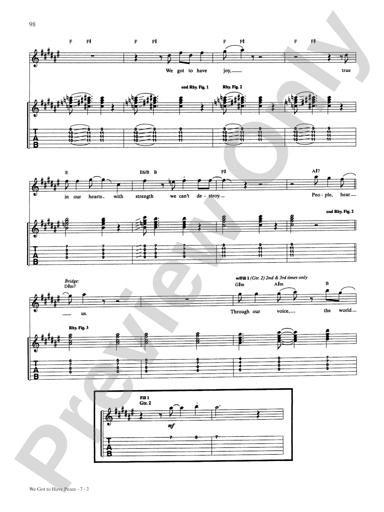 We Got to Have Peace: Authentic Guitar TAB