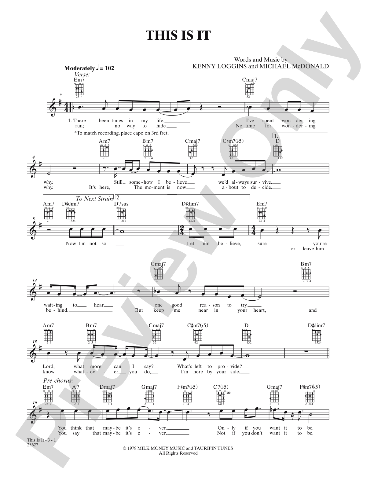 This Is It: Lead Sheet