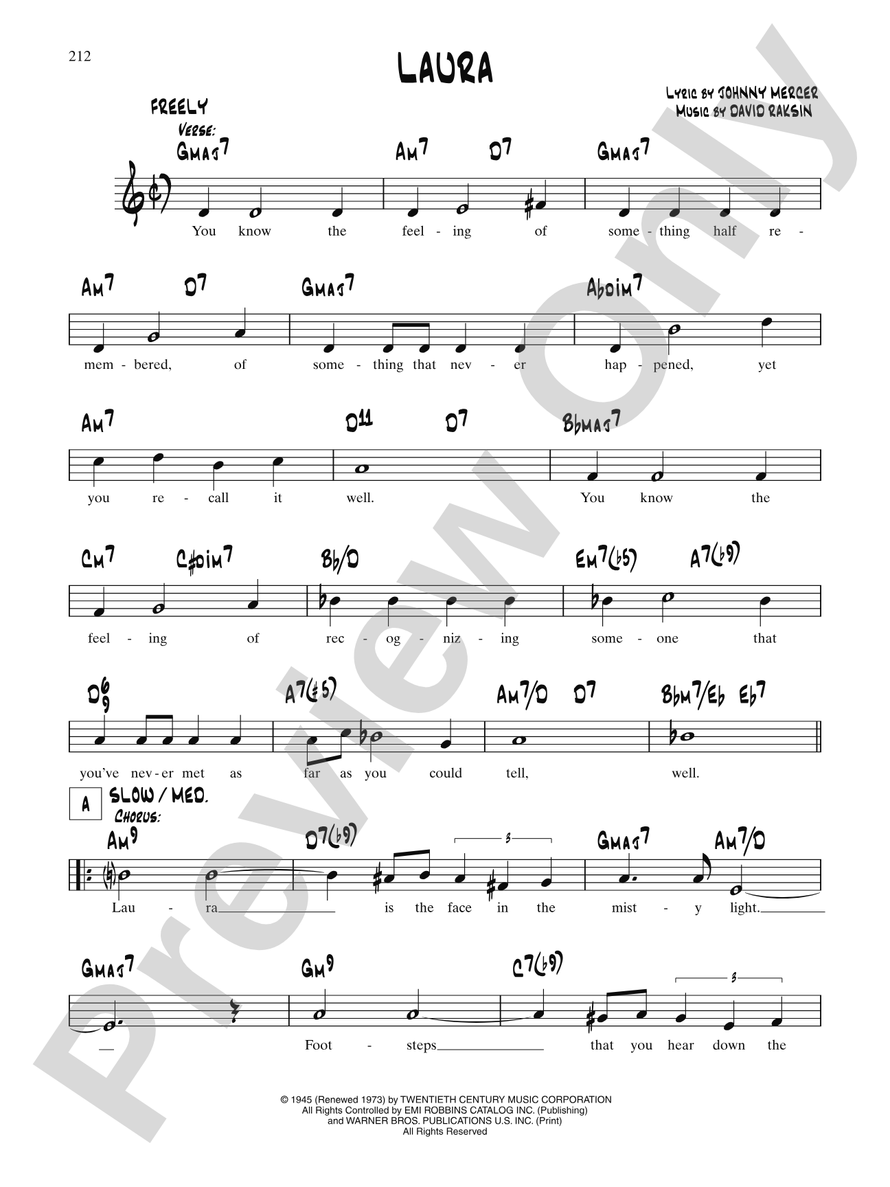 Laura: Lead Sheet