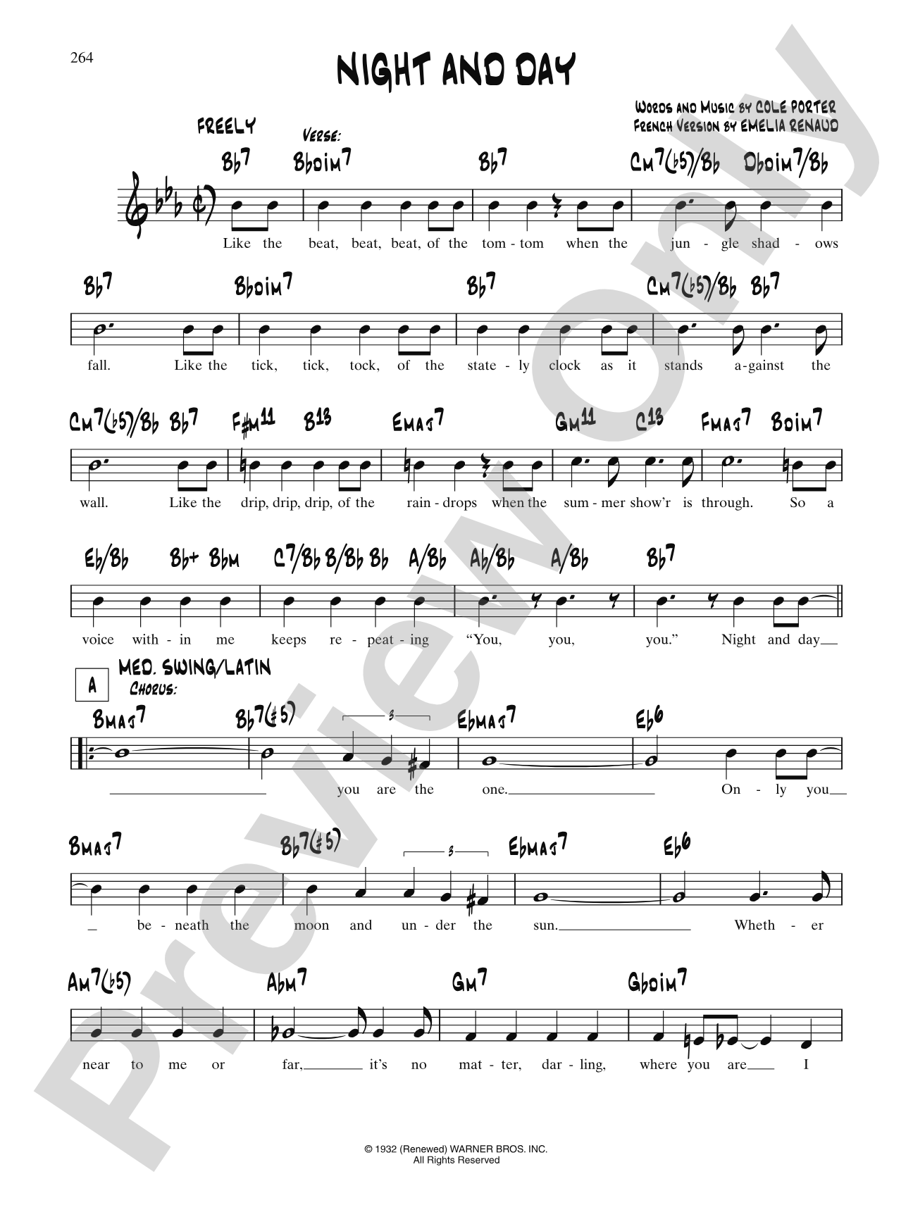 Night And Day: Lead Sheet