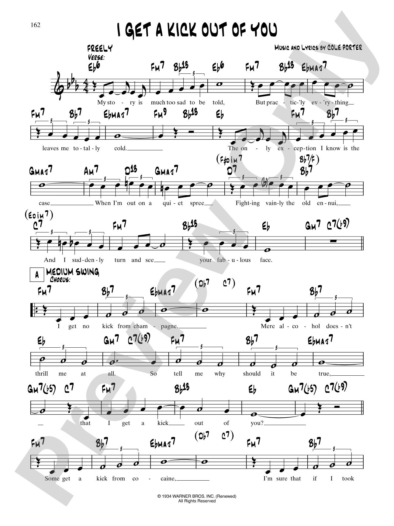 I Get A Kick Out Of You (From "Anything Goes"): Lead Sheet