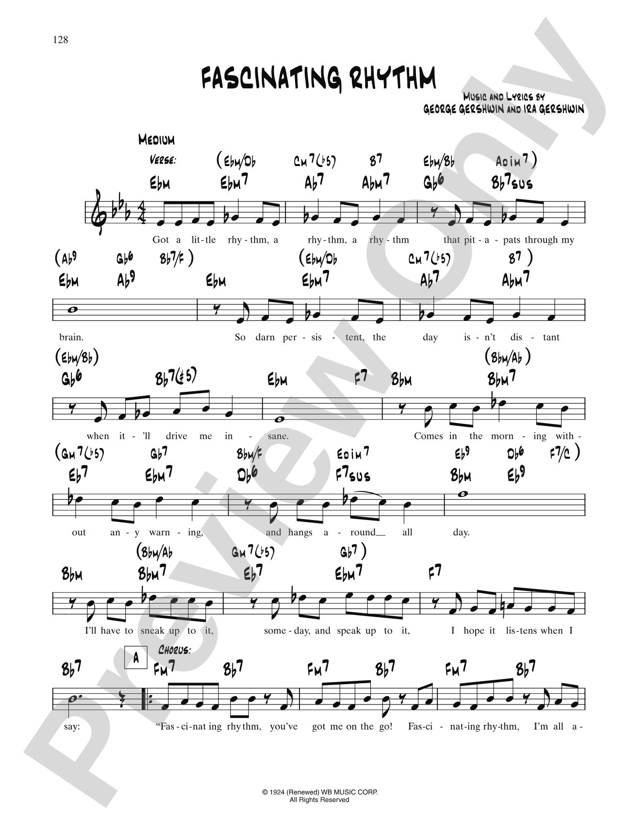 Fascinating Rhythm: Lead Sheet