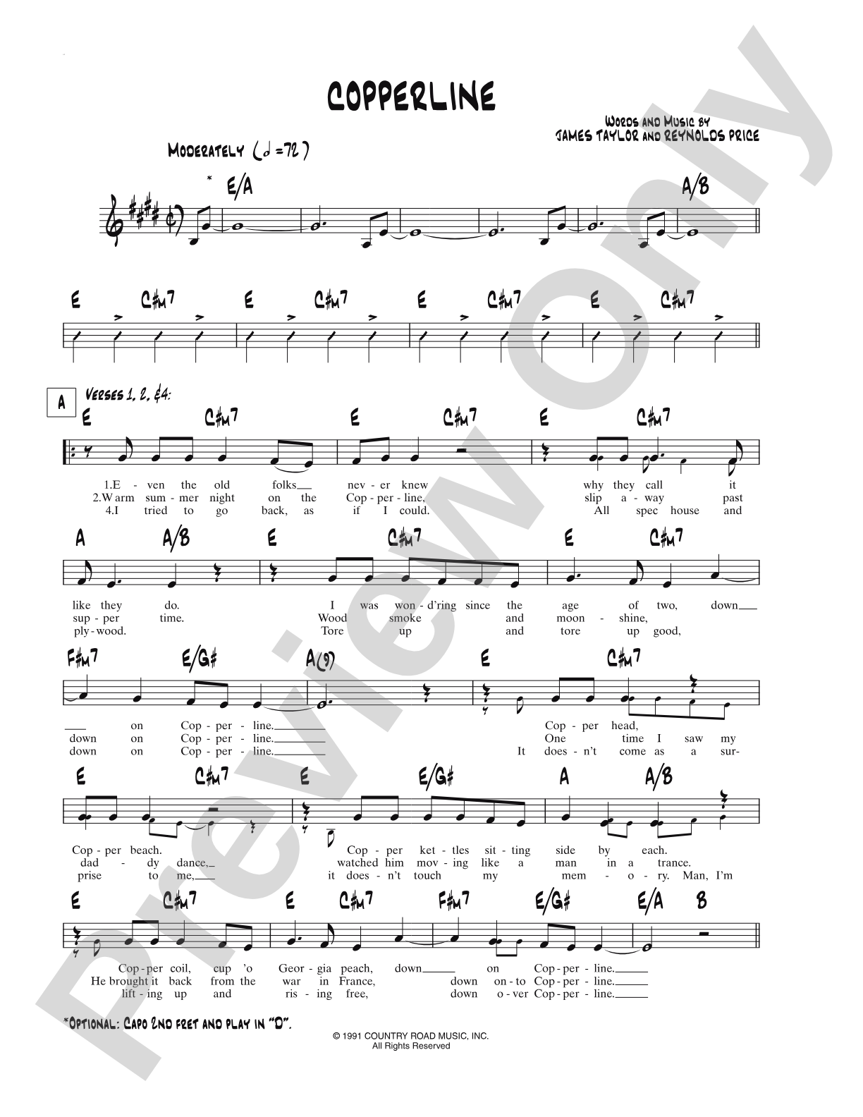Copperline: Lead Sheet