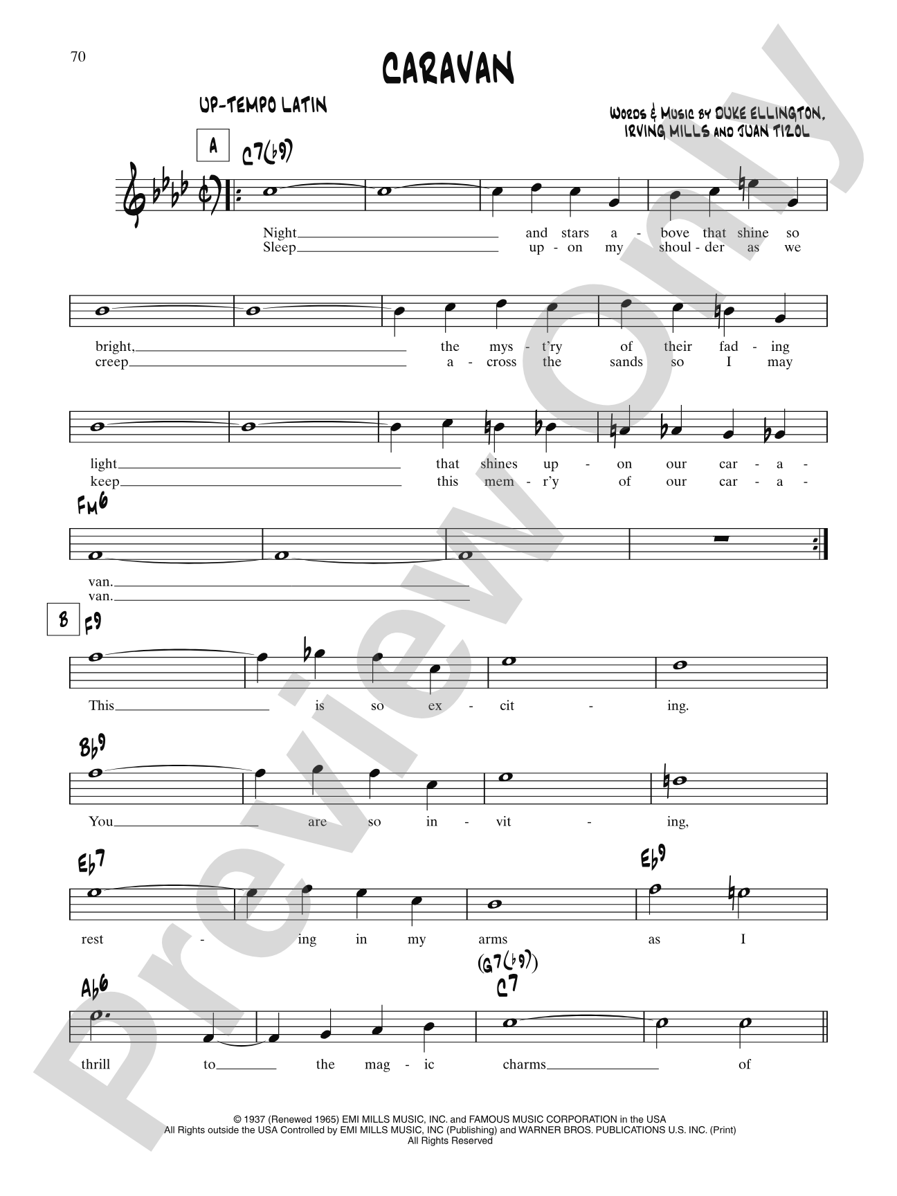 Caravan: Lead Sheet