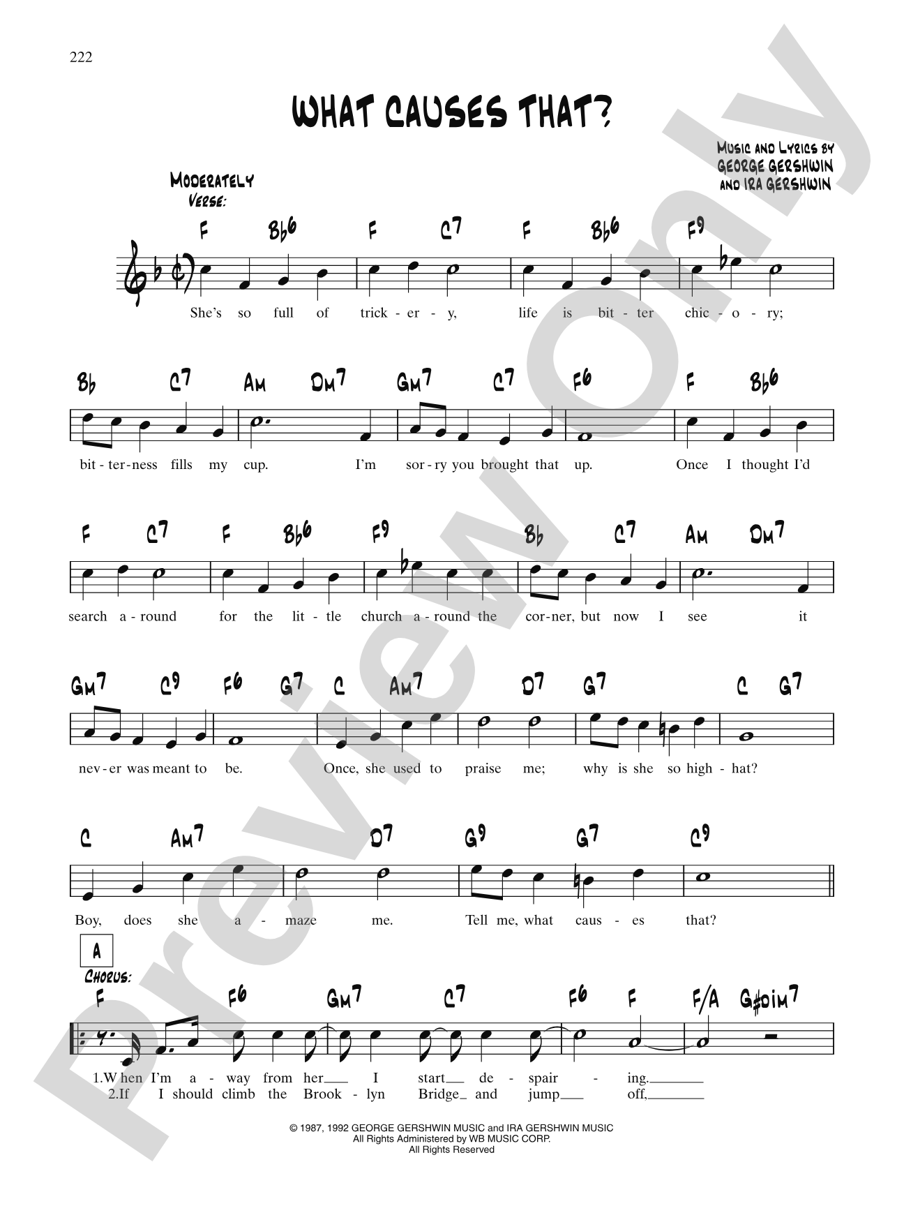What Causes That?: Lead Sheet