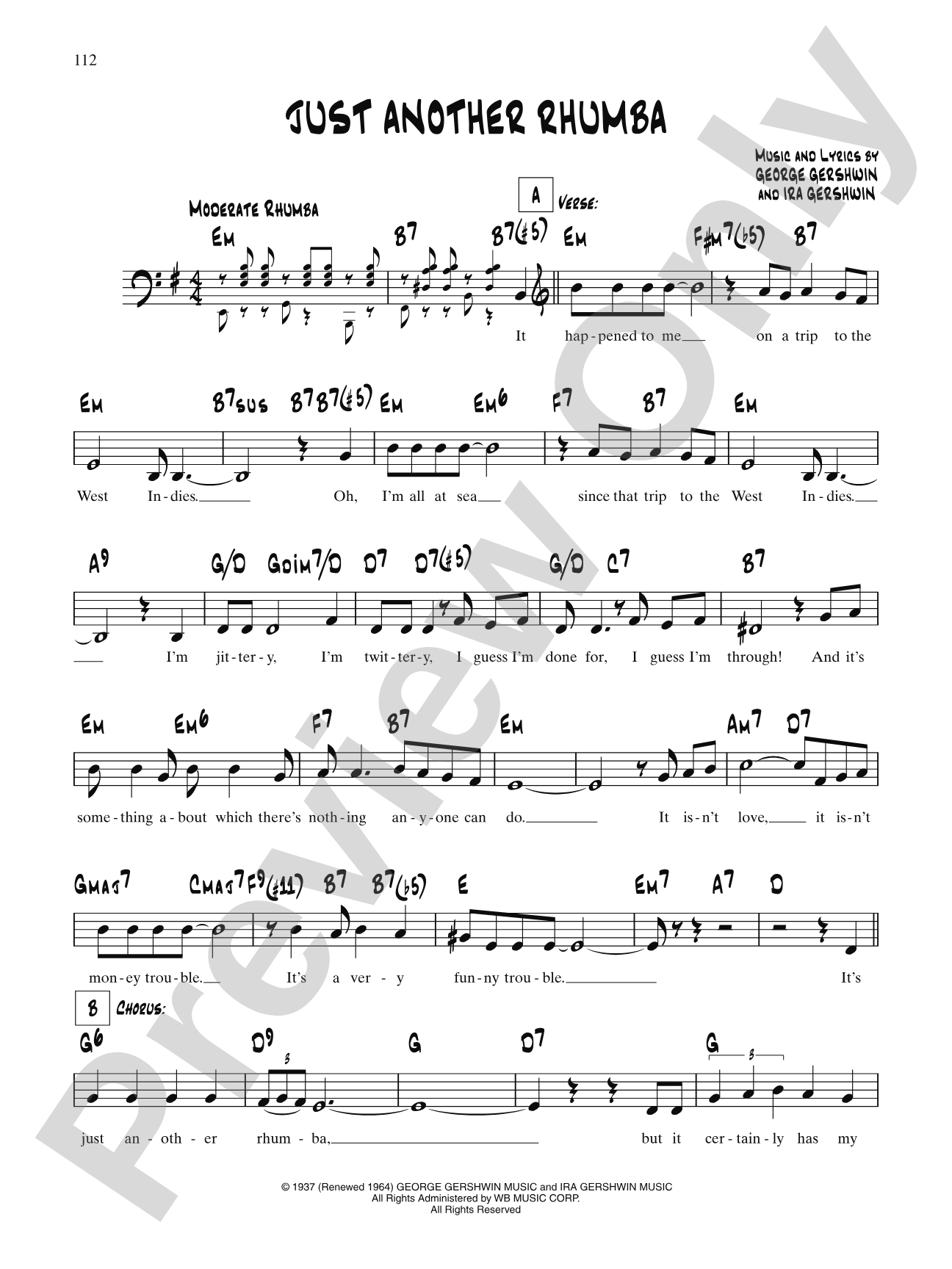 Just Another Rhumba: Lead Sheet