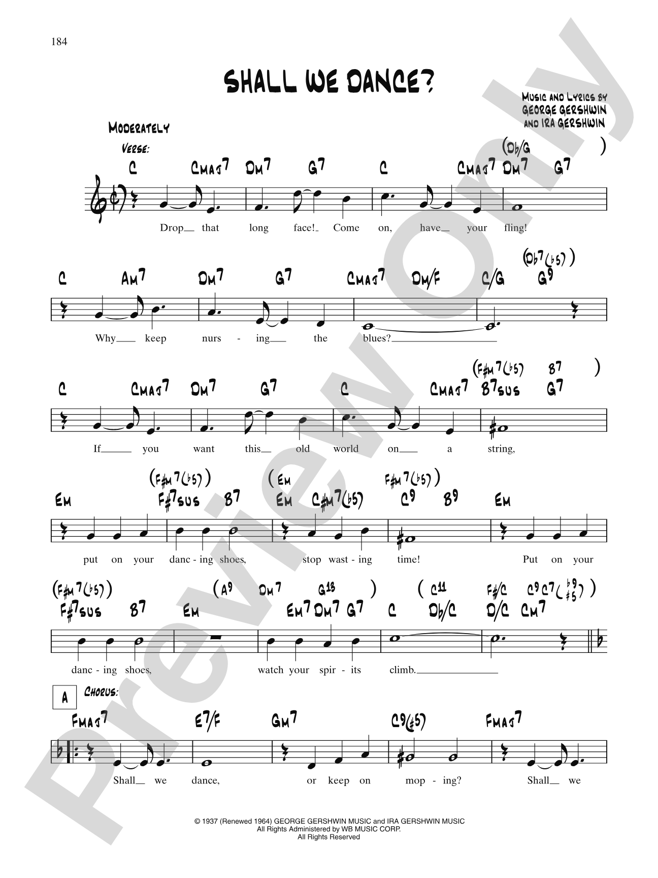 Shall We Dance? (From "Shall We Dance"): Lead Sheet
