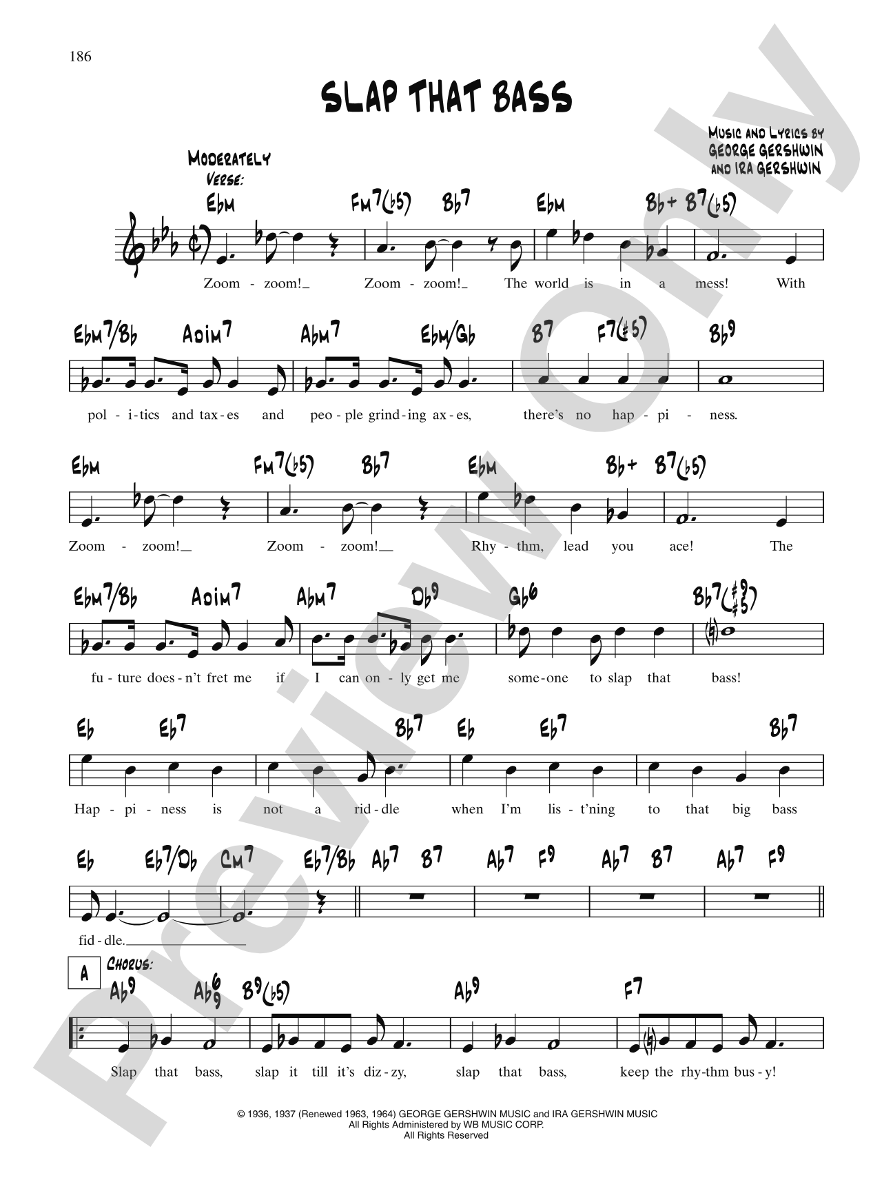 Slap That Bass (From "Shall We Dance"): Lead Sheet