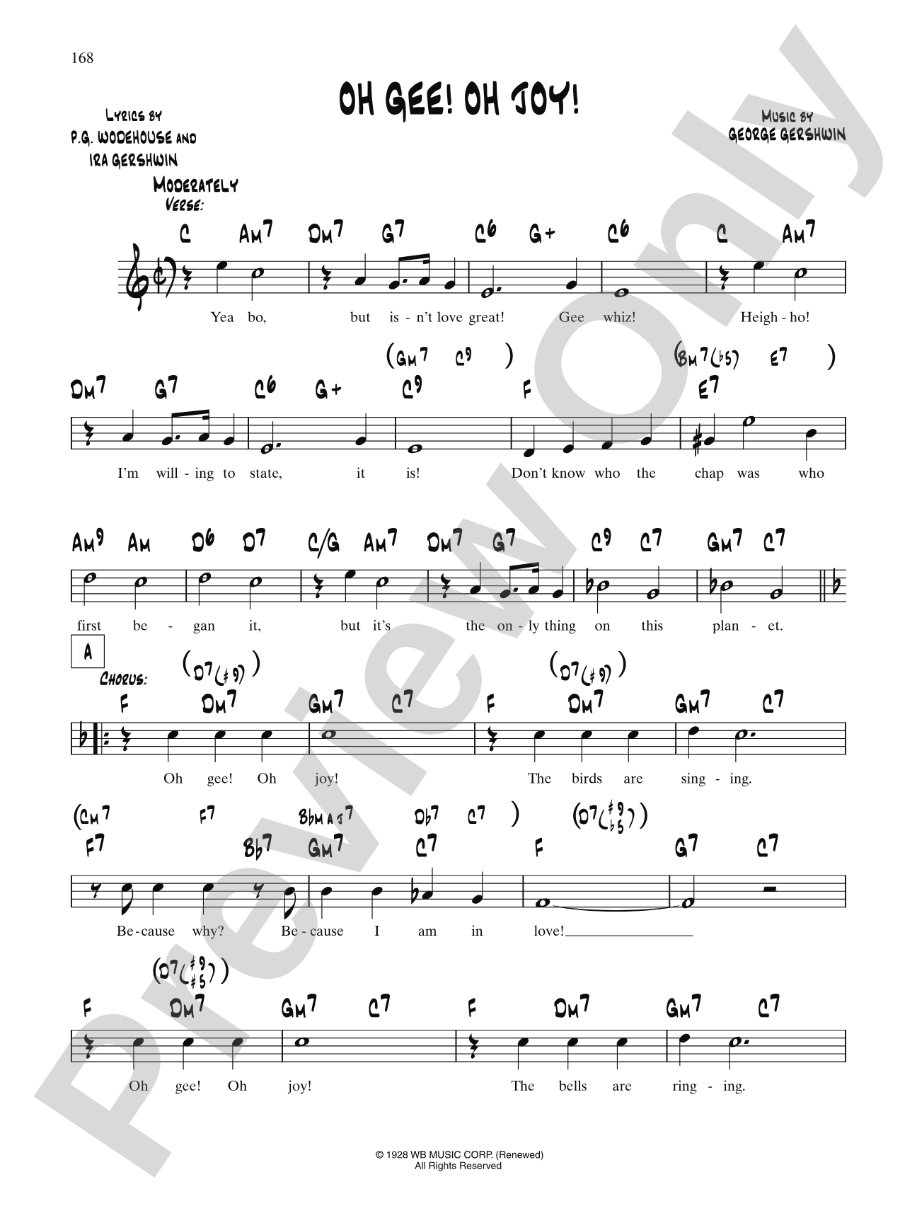 Oh Gee! - Oh Joy!: Lead Sheet