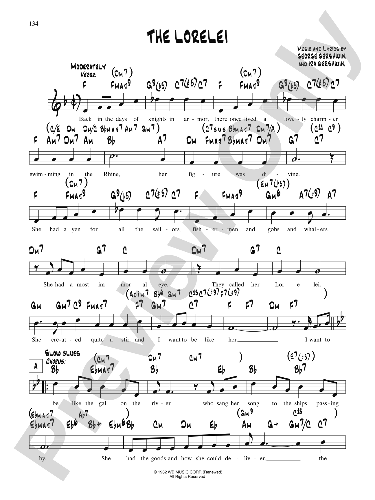 Lorelei, The: Lead Sheet