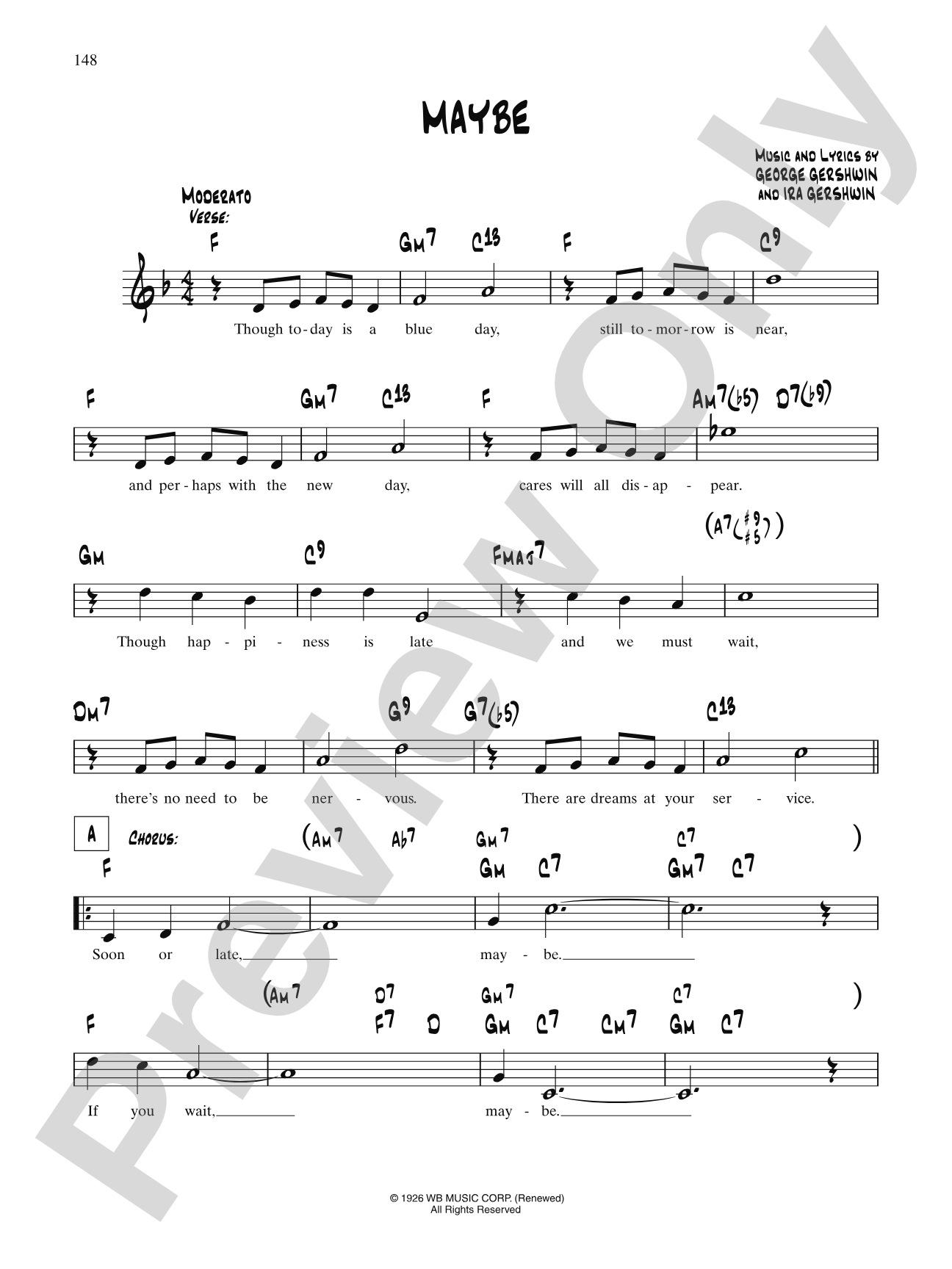 Maybe: Lead Sheet
