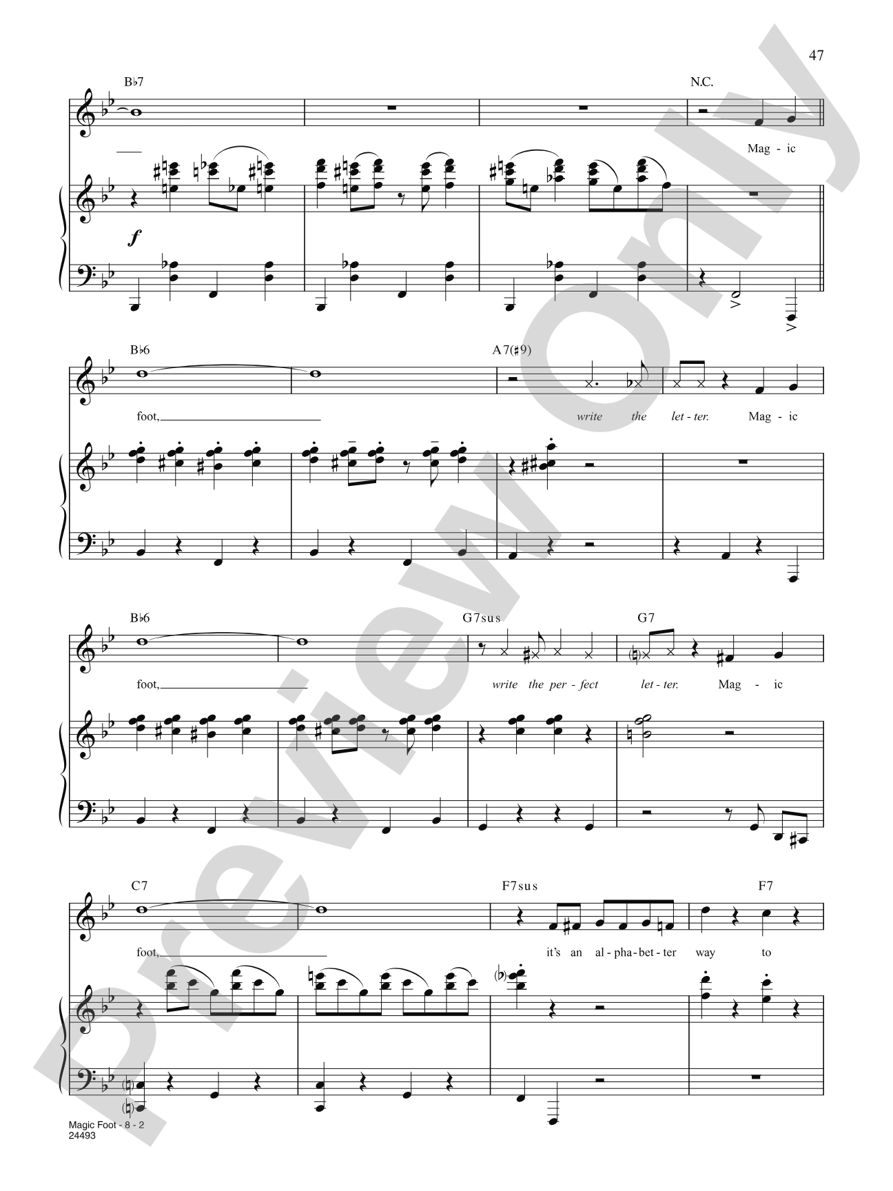 Magic Foot (from "The 25th Annual Putnam County Spelling Bee"): Piano/Vocal/Chords