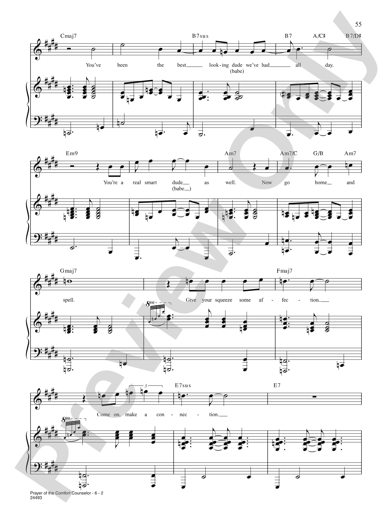 Prayer Of The Comfort Counselor (from "The 25th Annual Putnam County Spelling Bee"): Piano/Vocal/Chords