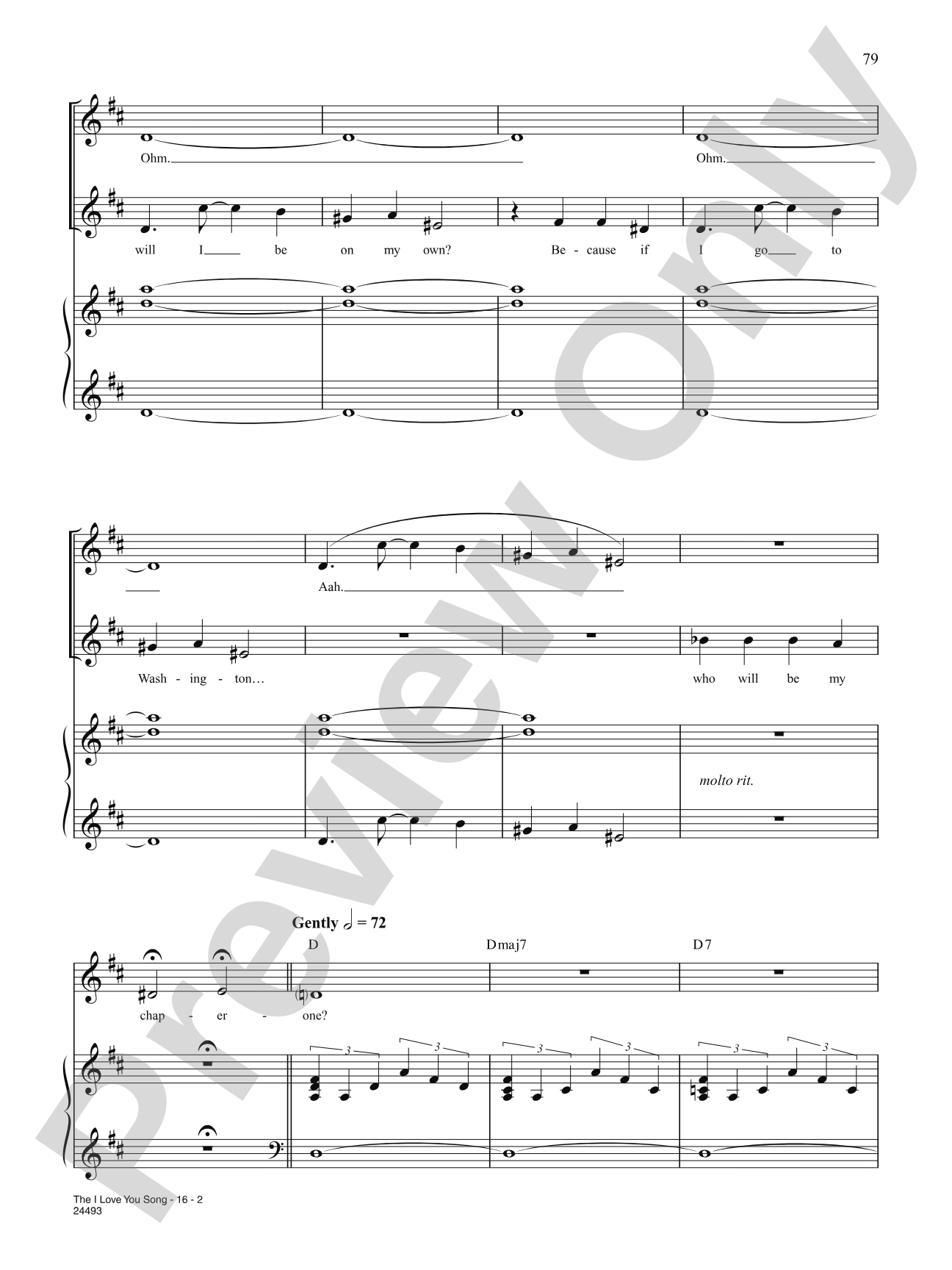 The I Love You Song (from "The 25th Annual Putnam County Spelling Bee"): Piano/Vocal/Chords