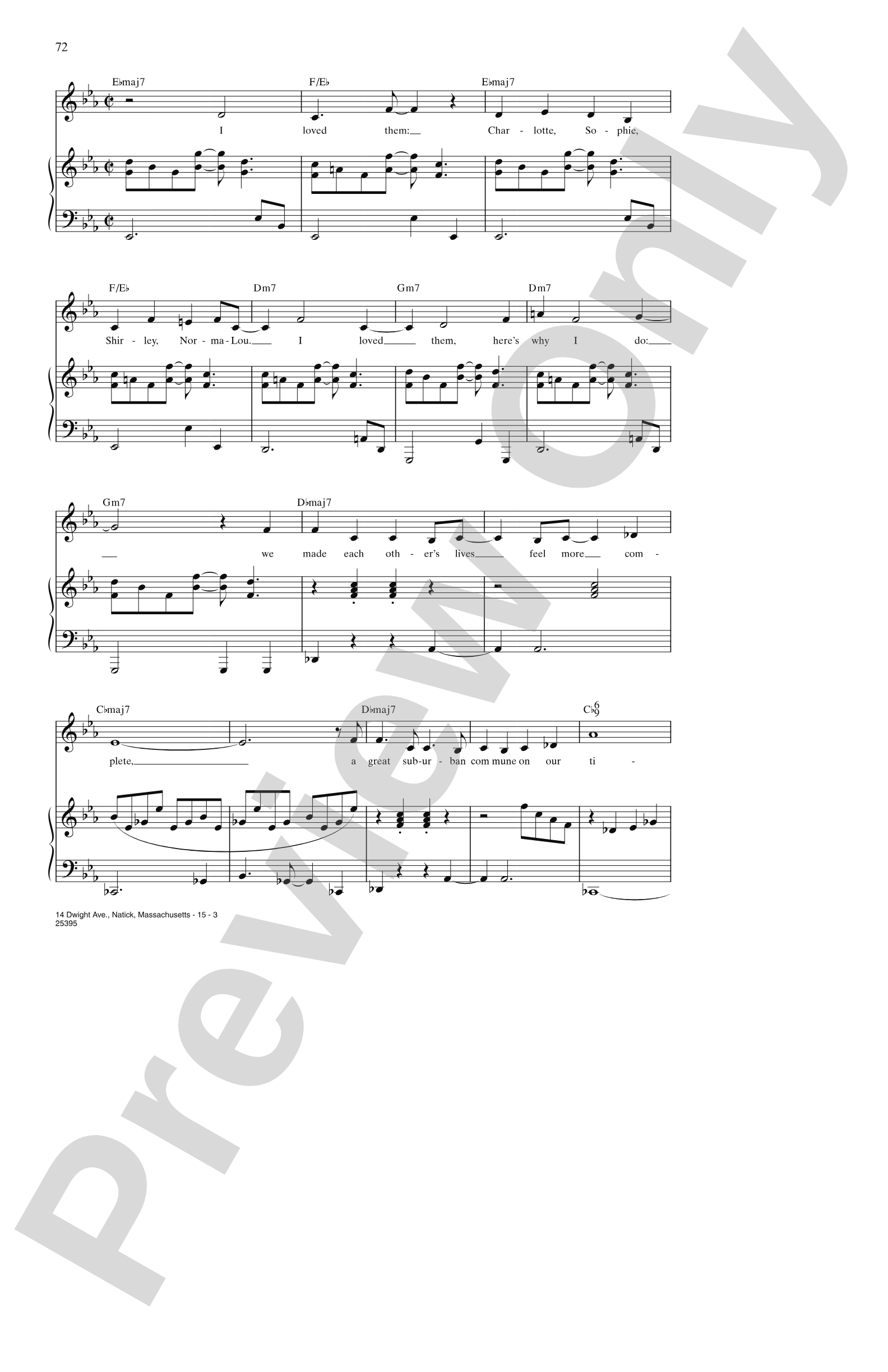 14 Dwight Ave., Natick, Massachusetts (from "Elegies: A Song Cycle"): Piano/Vocal/Chords