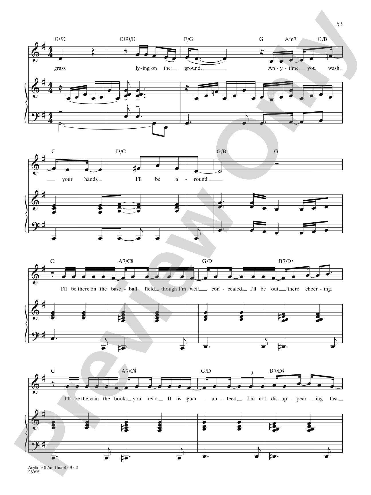Anytime (I Am There) (from "Elegies: A Song Cycle"): Piano/Vocal/Chords
