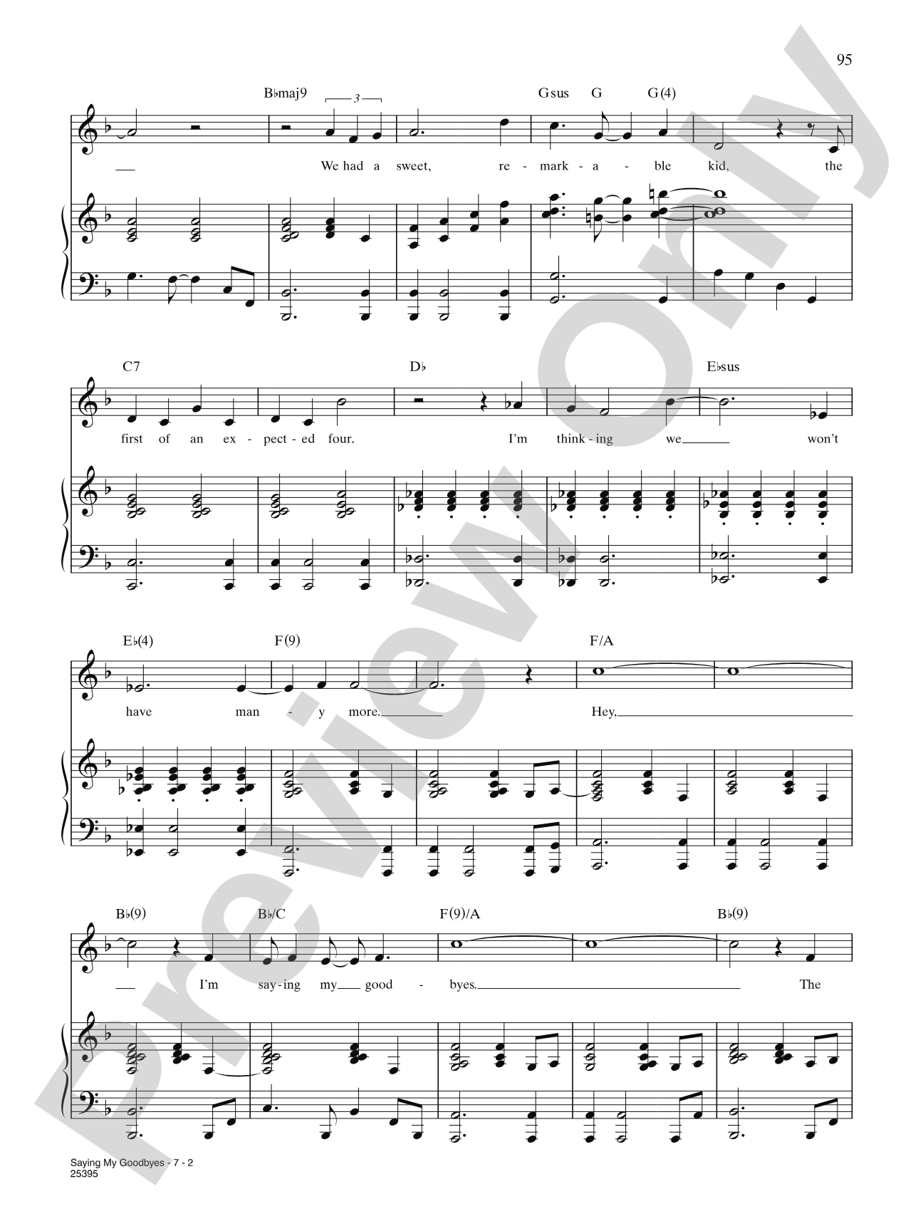 Saying My Goodbyes (from "Elegies: A Song Cycle"): Piano/Vocal/Chords