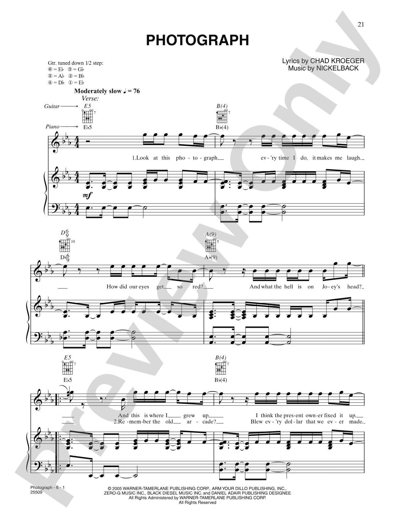 Photograph: Piano/Vocal/Chords