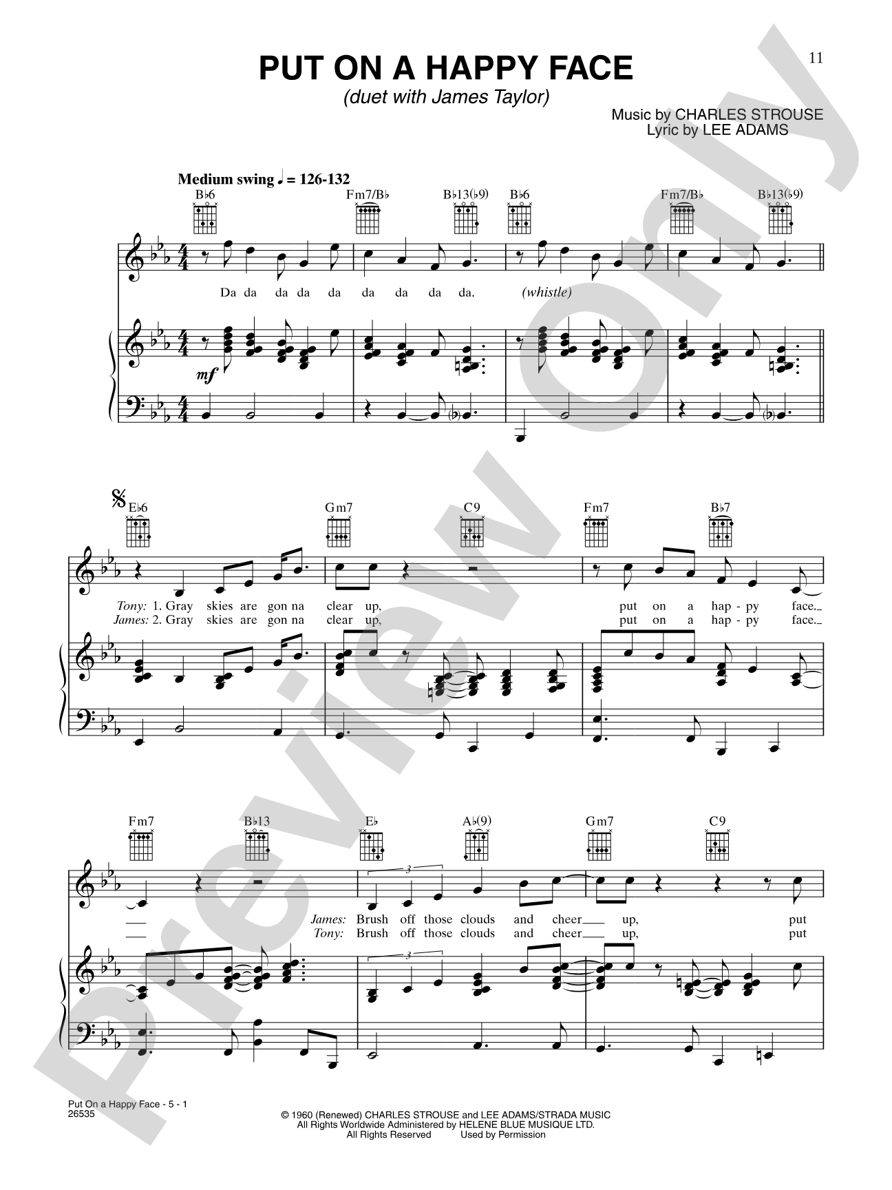 Put On A Happy Face (from "Bye, Bye, Birdie"): Piano/Vocal/Chords