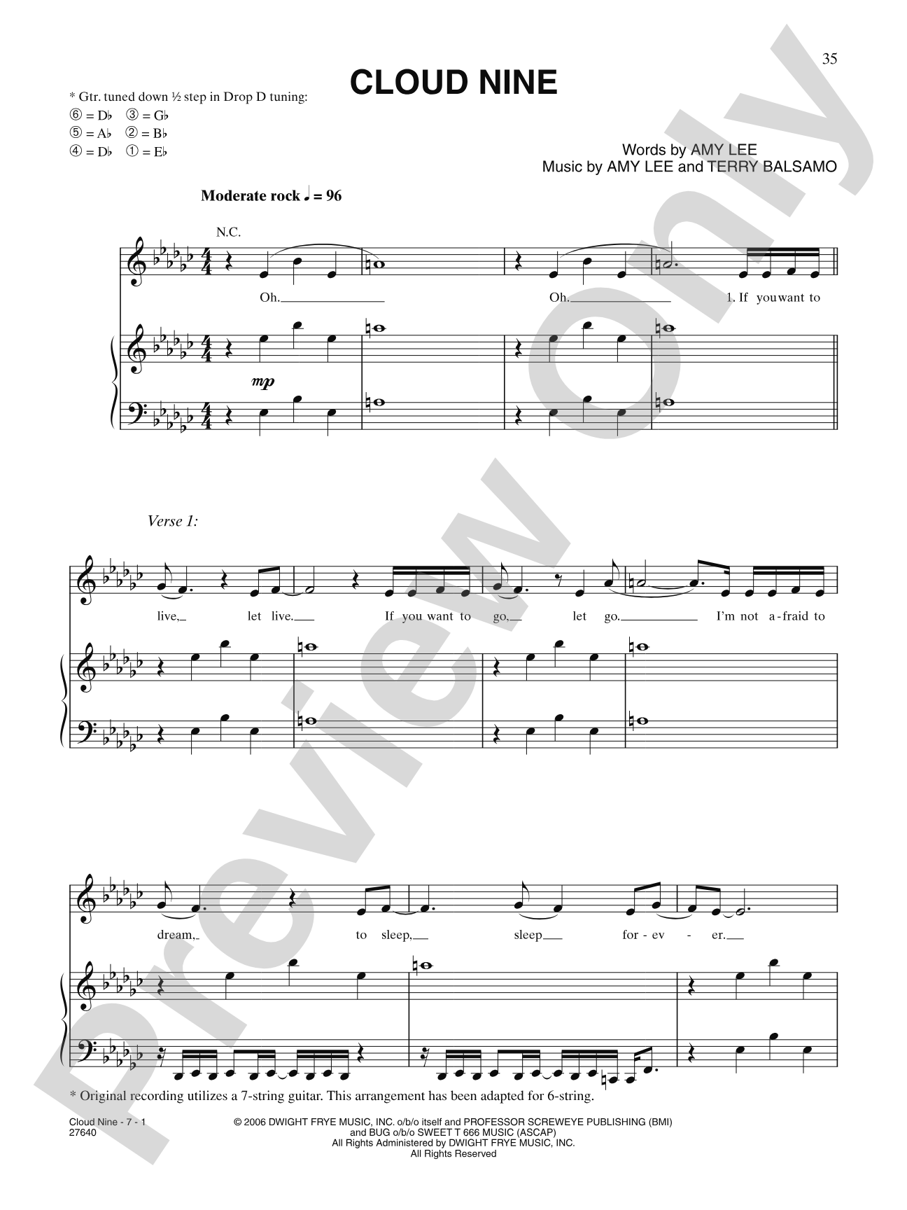Cloud Nine: Piano/Vocal/Chords