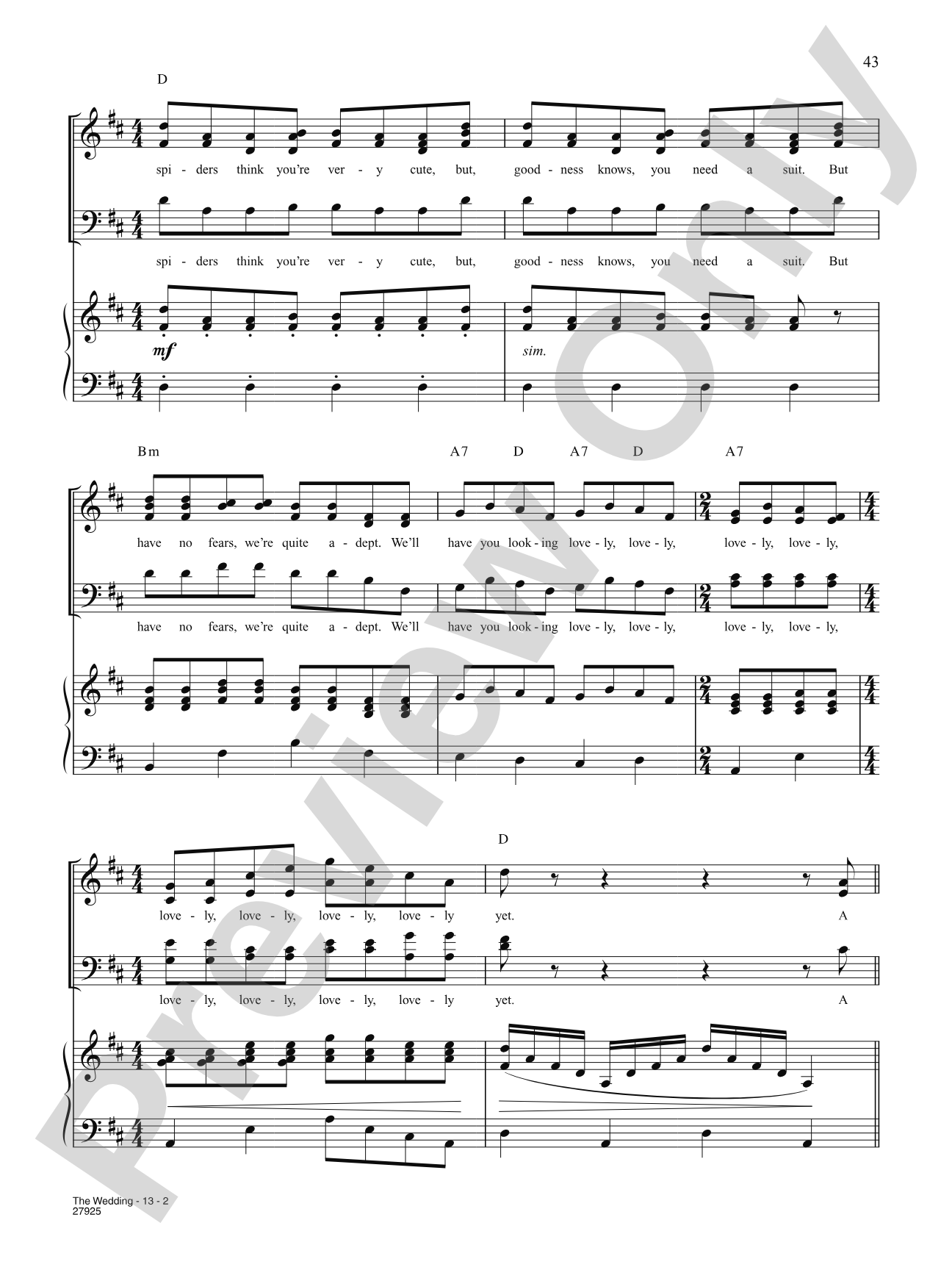 The Wedding Song (from "Corpse Bride"): Piano/Vocal/Chords