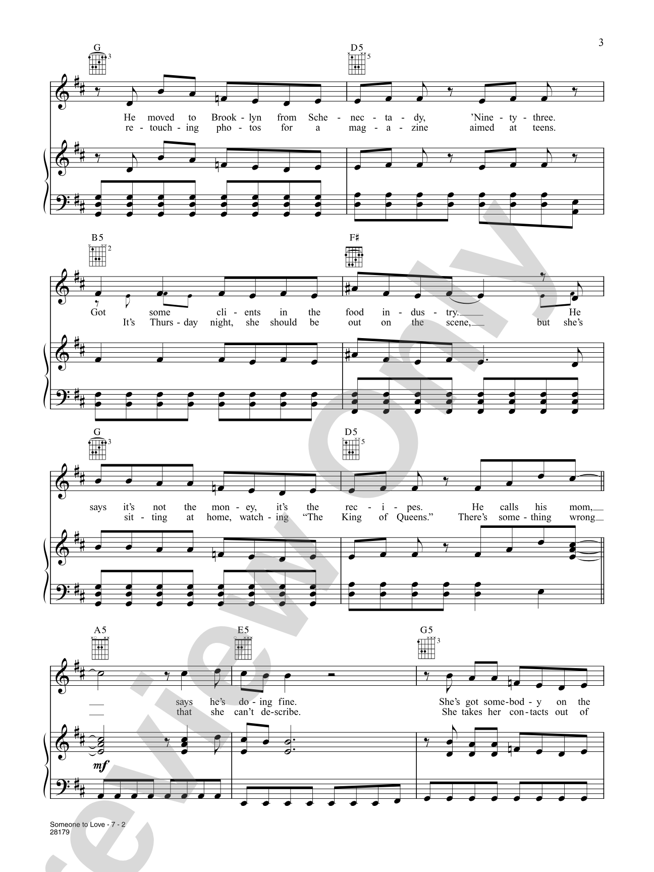 Someone To Love: Piano/Vocal/Chords
