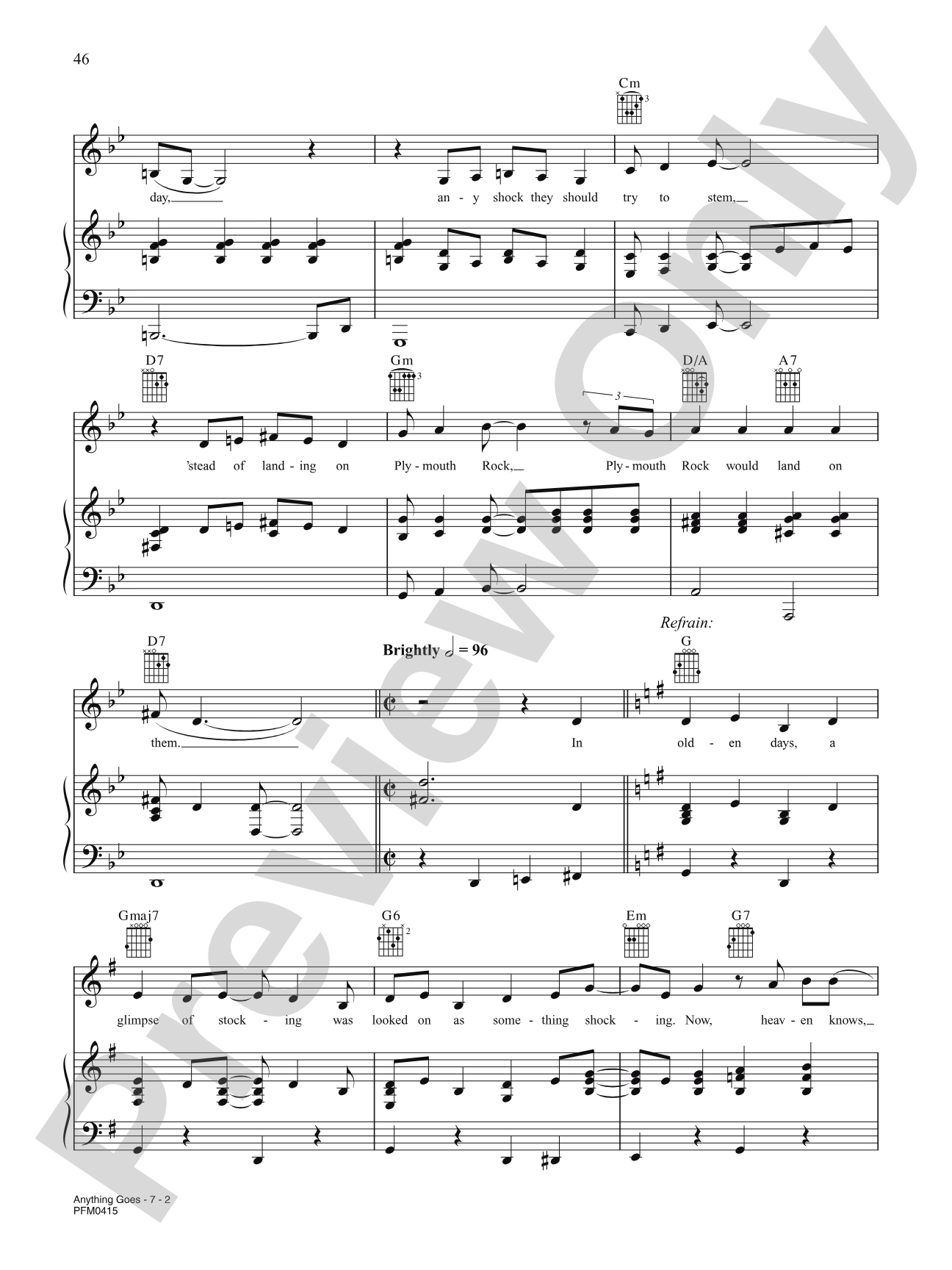 Anything Goes (From "Anything Goes"): Piano/Vocal/Chords