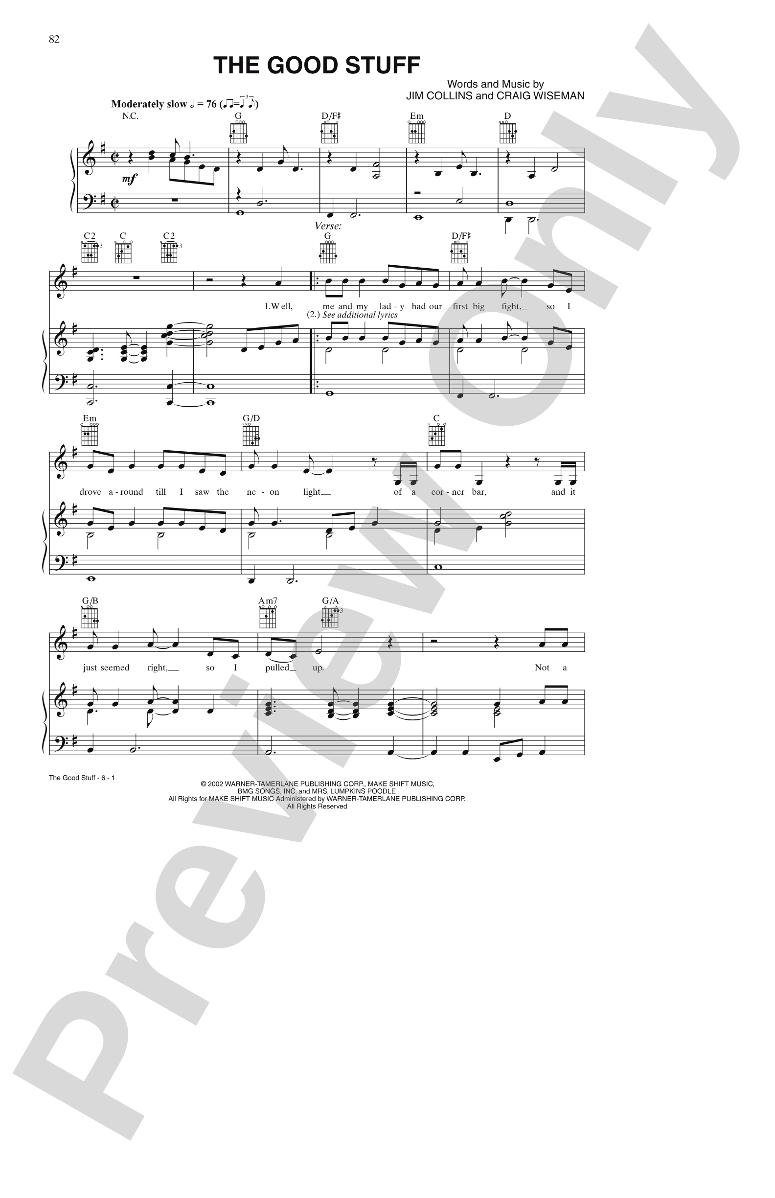 The Good Stuff: Piano/Vocal/Chords