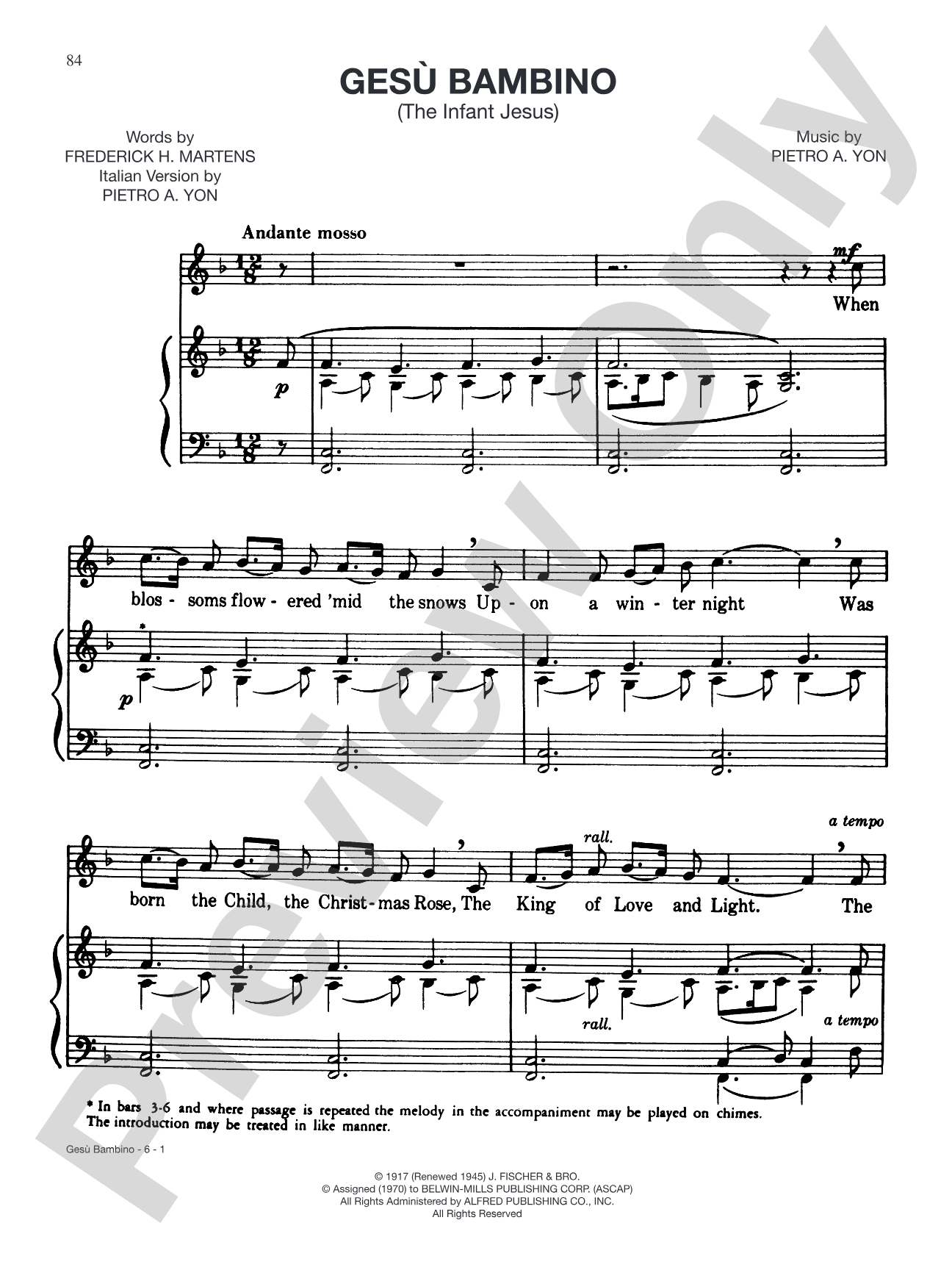 Gesù Bambino: Piano/Vocal/Chords