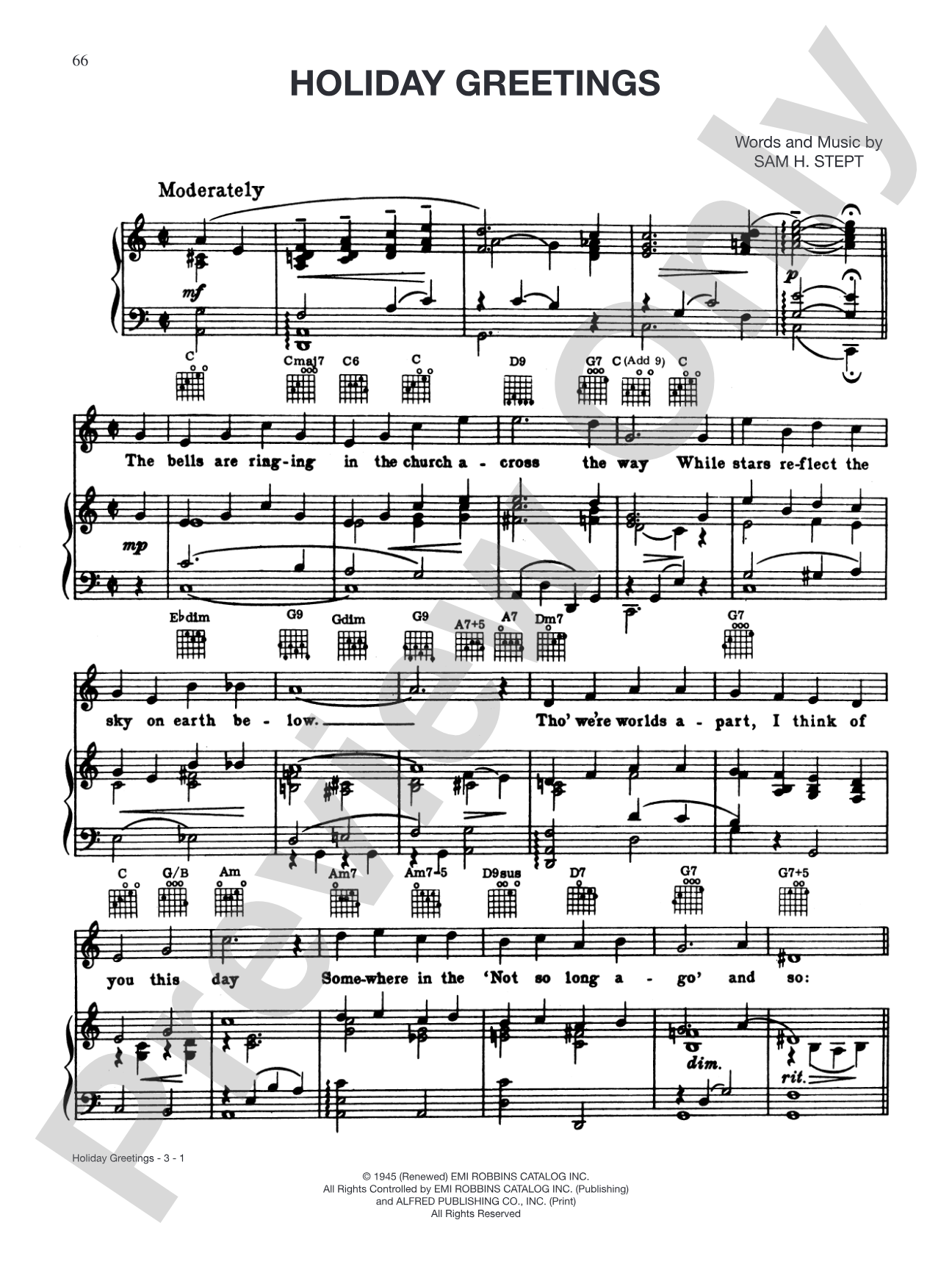 Holiday Greetings: Piano/Vocal/Chords
