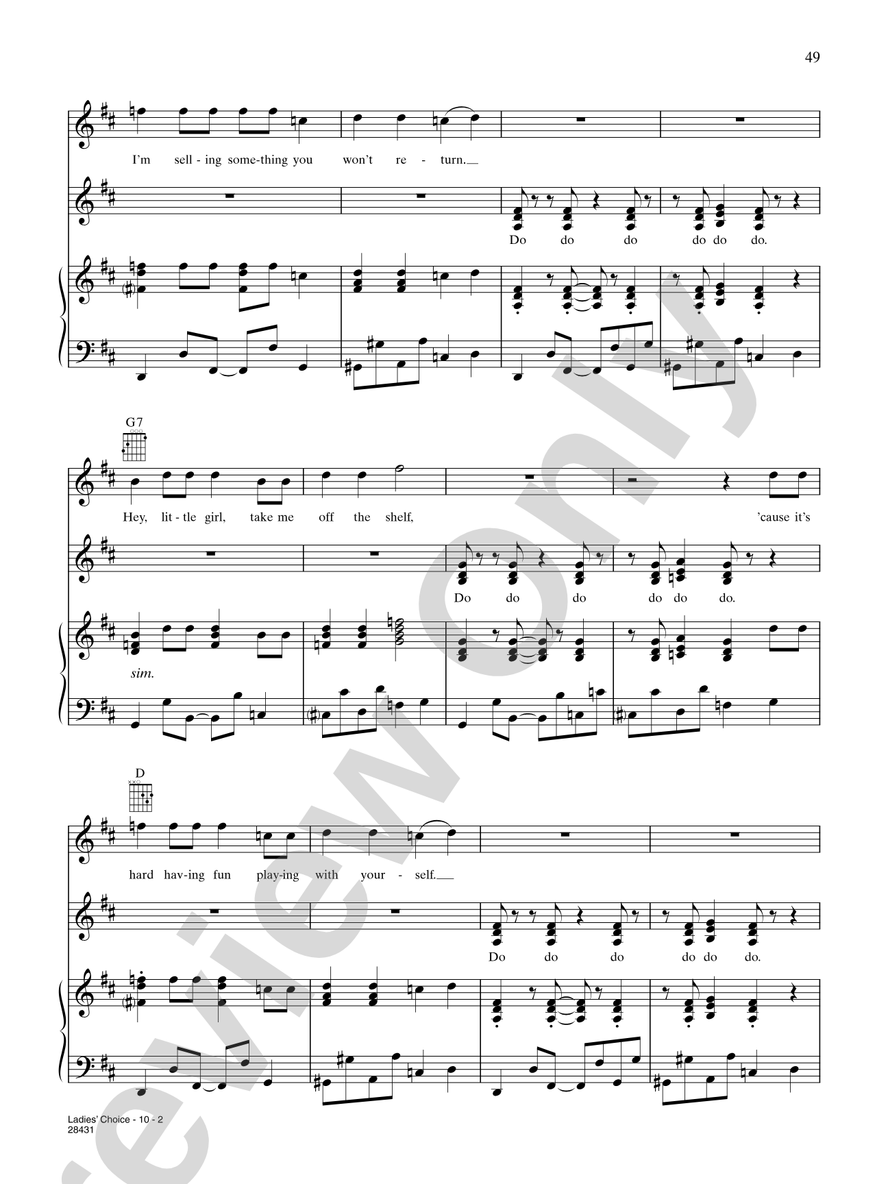 Ladies' Choice (From "Hairspray"): Piano/Vocal/Chords