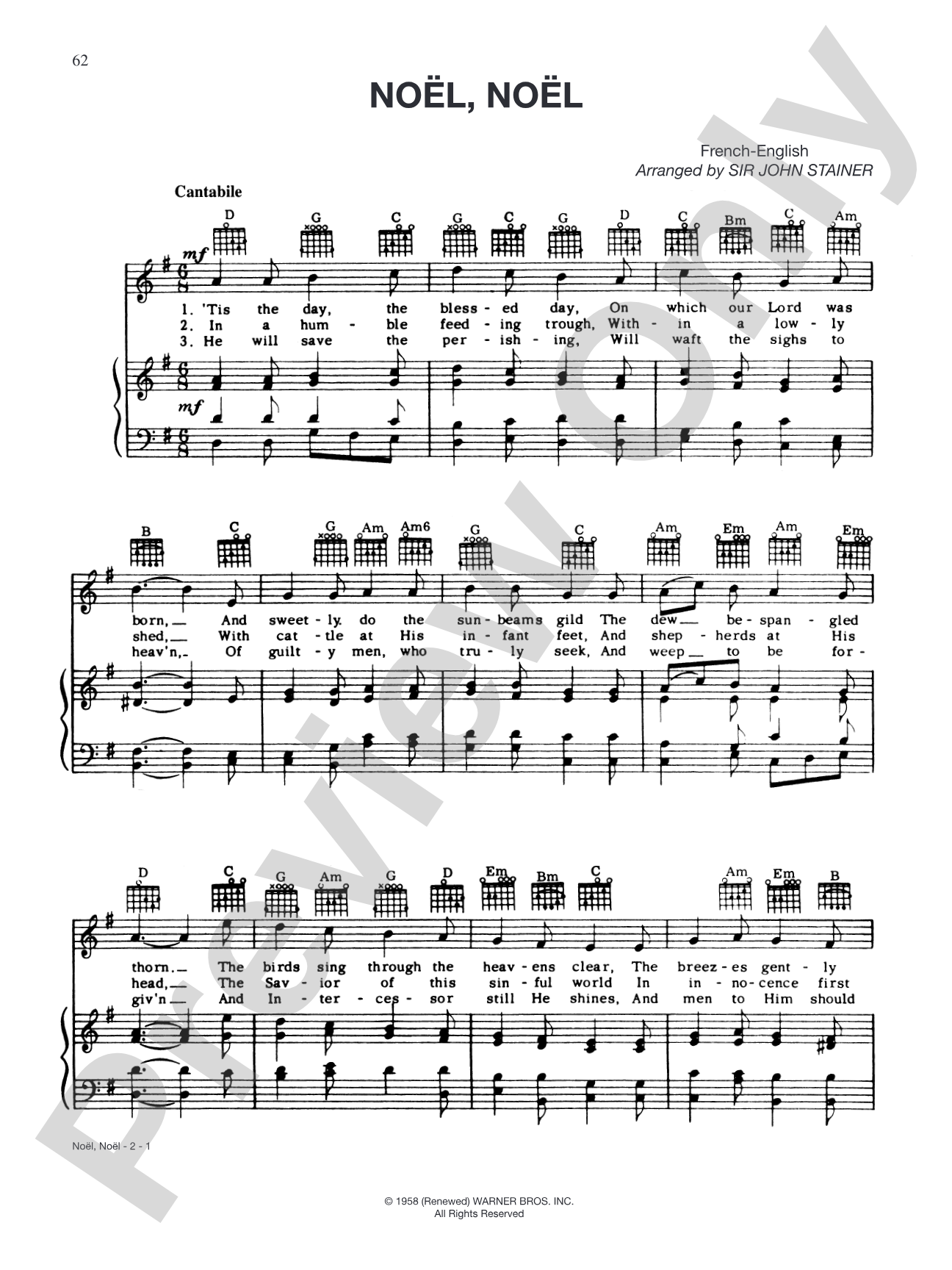Noel! Noel!: Piano/Vocal/Chords