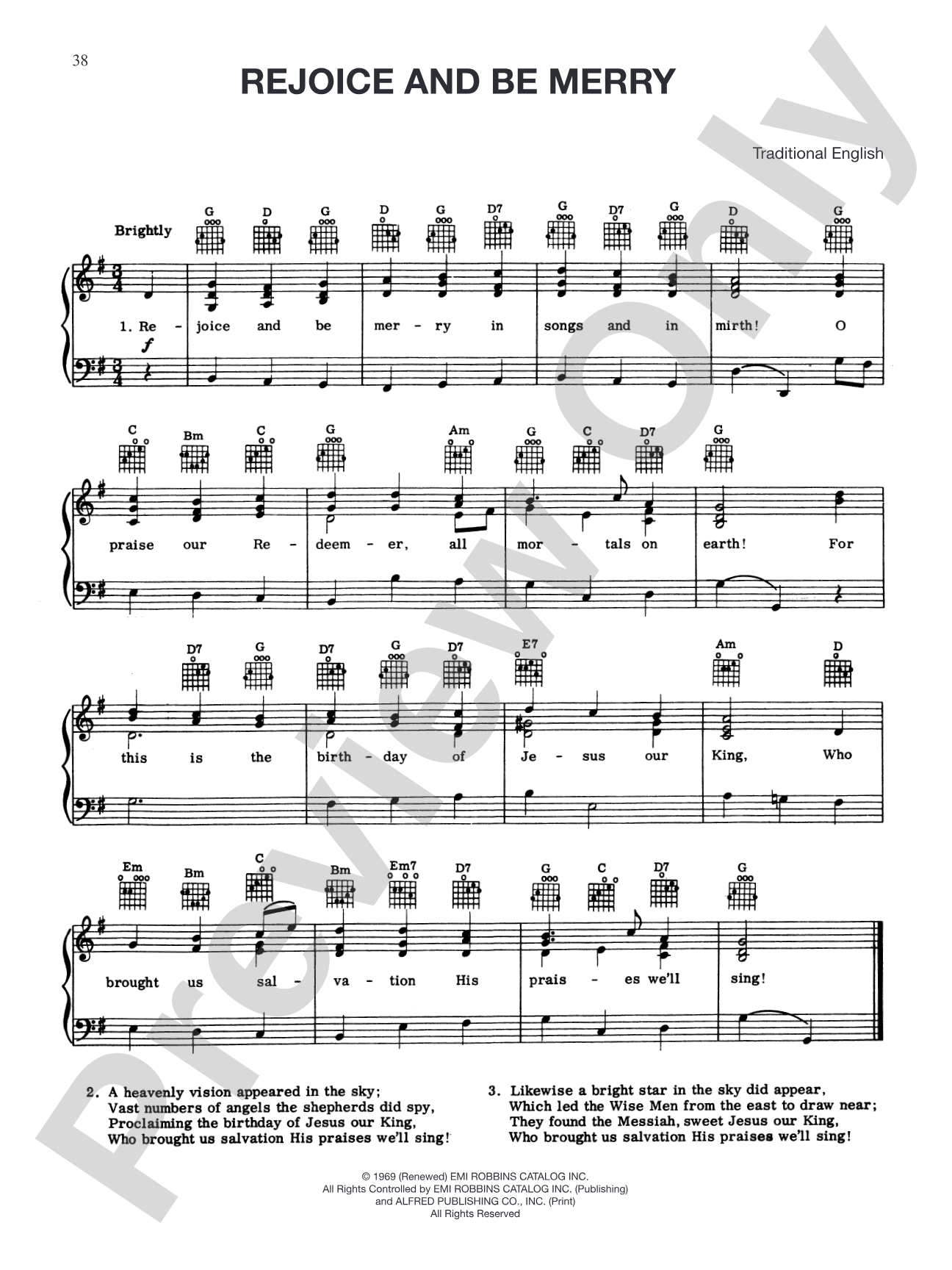 Rejoice and Be Merry: Piano/Vocal/Chords