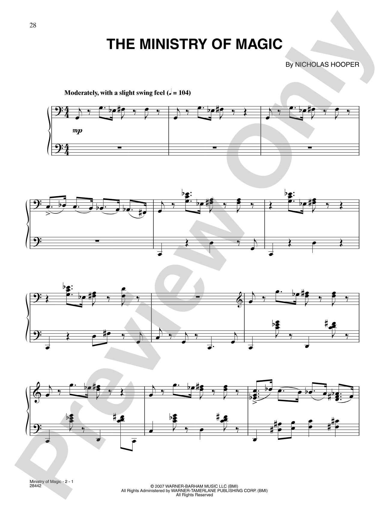 The Ministry of Magic (From "Harry Potter and the Order of the Phoenix"): Piano