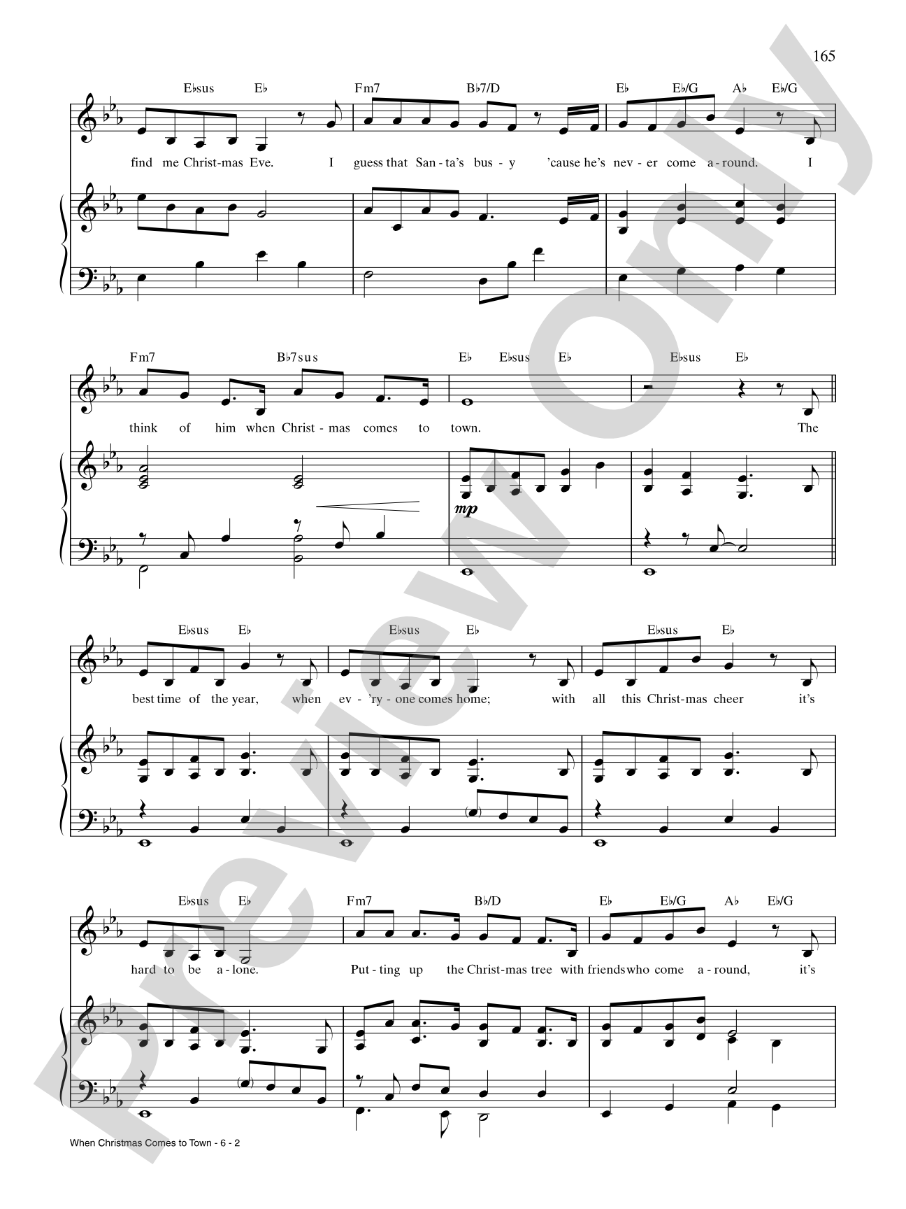 When Christmas Comes to Town (From "The Polar Express"): Piano/Vocal/Chords