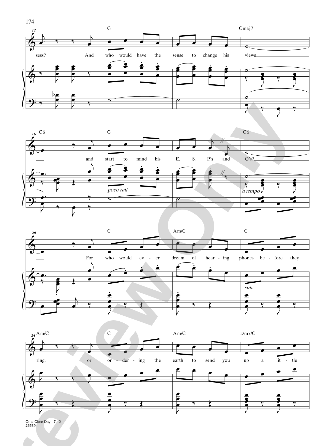 On A Clear Day You Can See Forever (From "On A Clear Day You Can See Forever"): Piano/Vocal/Chords