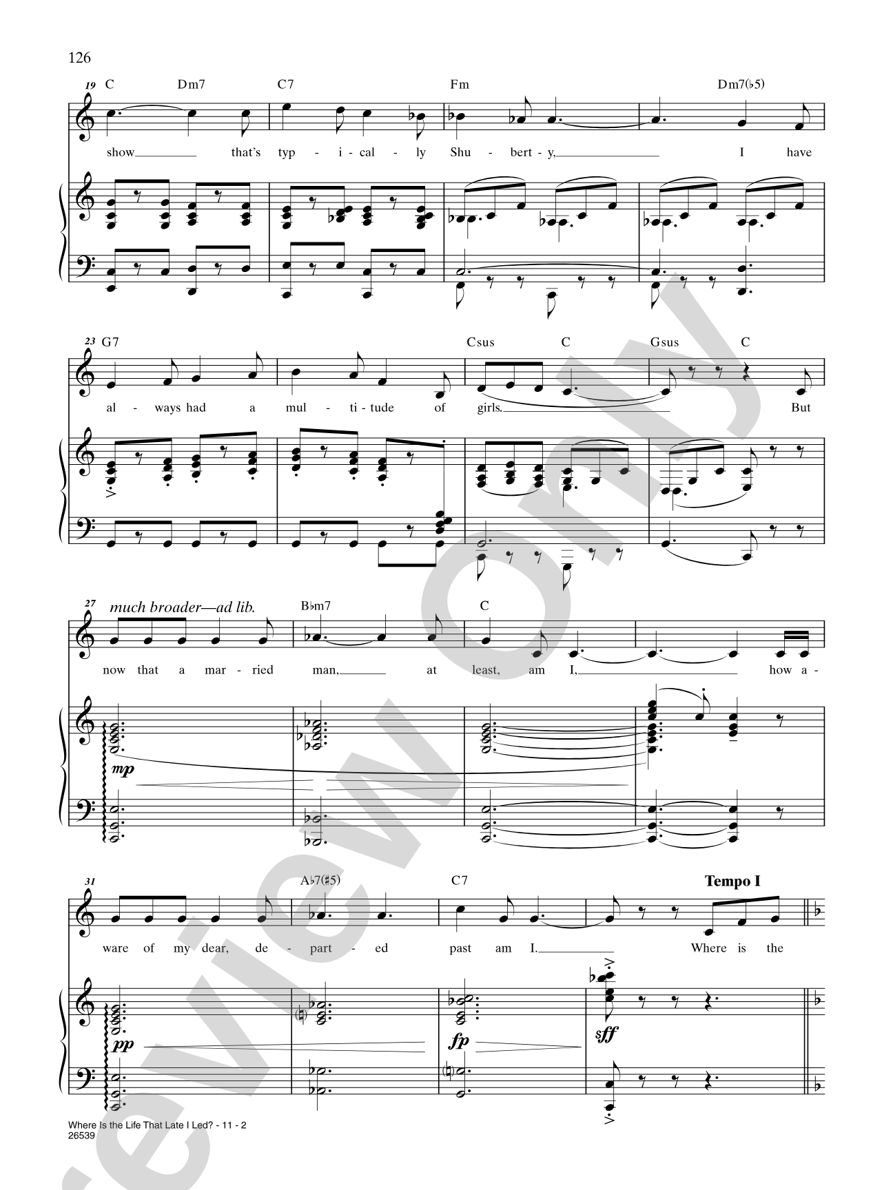 Where Is the Life That Late I Led? (From "Kiss Me, Kate"): Piano/Vocal/Chords