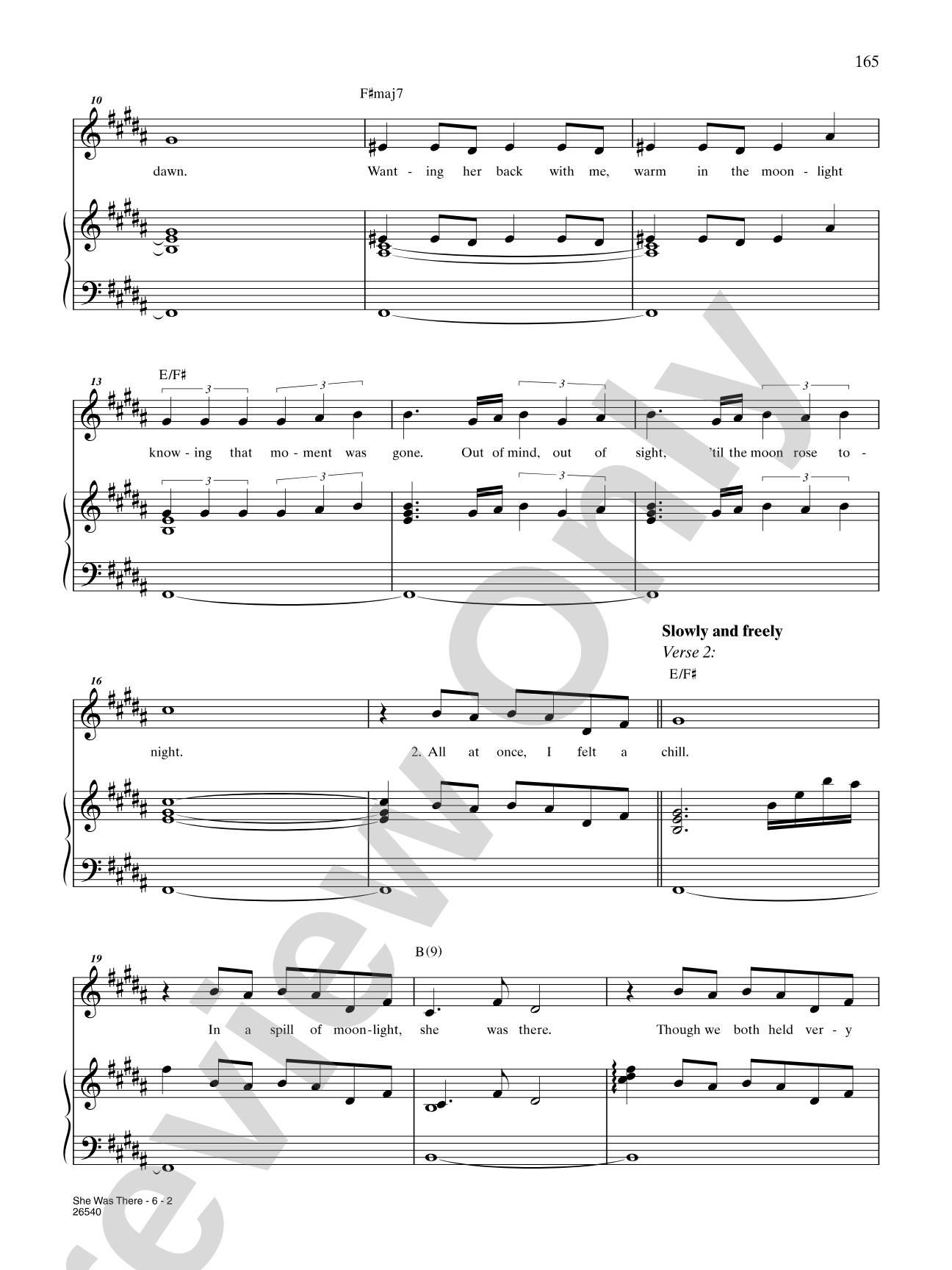 She Was There (From "The Scarlet Pimpernel"): Piano/Vocal/Chords