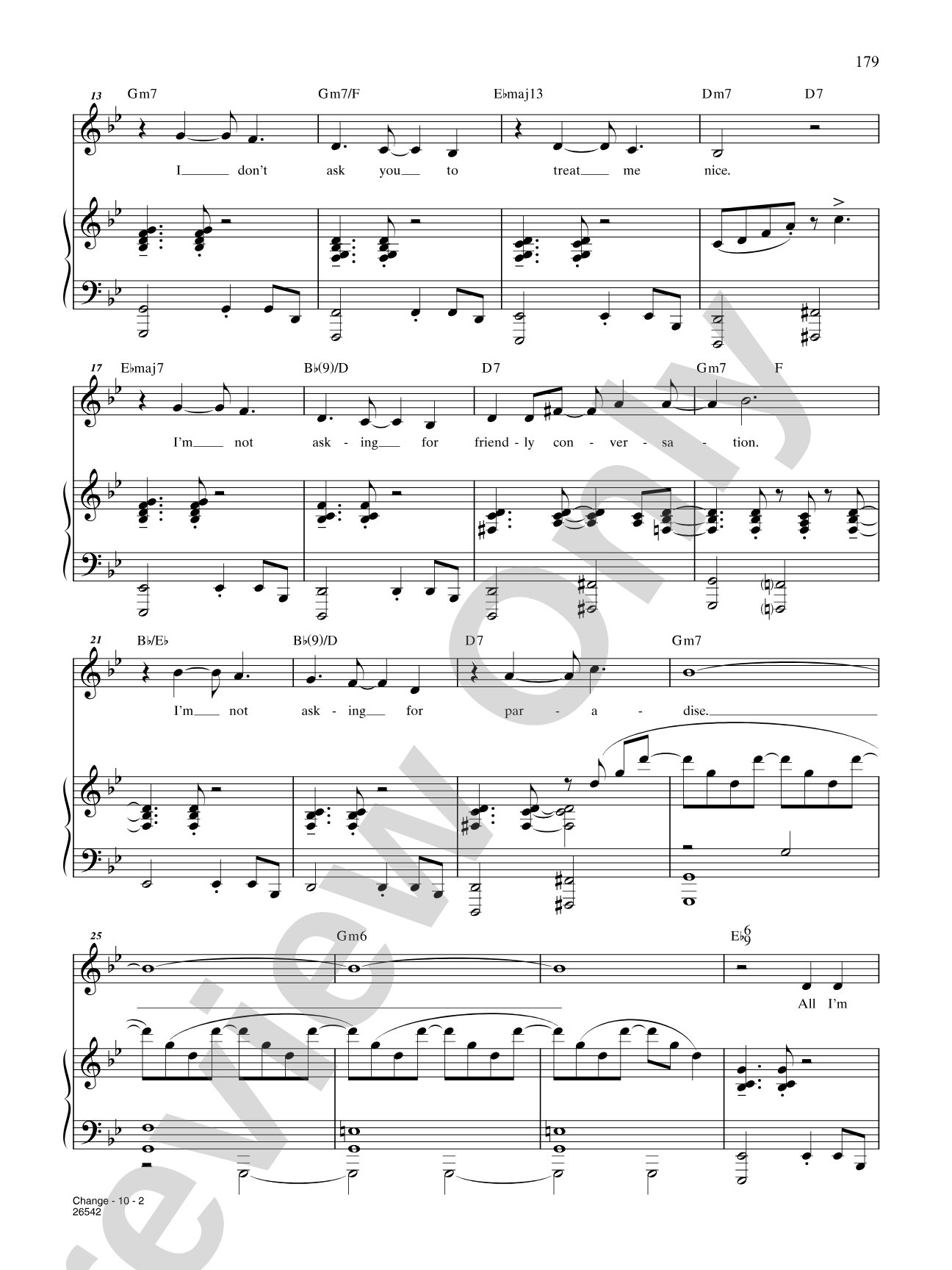 Change (From "A New Brain"): Piano/Vocal/Chords