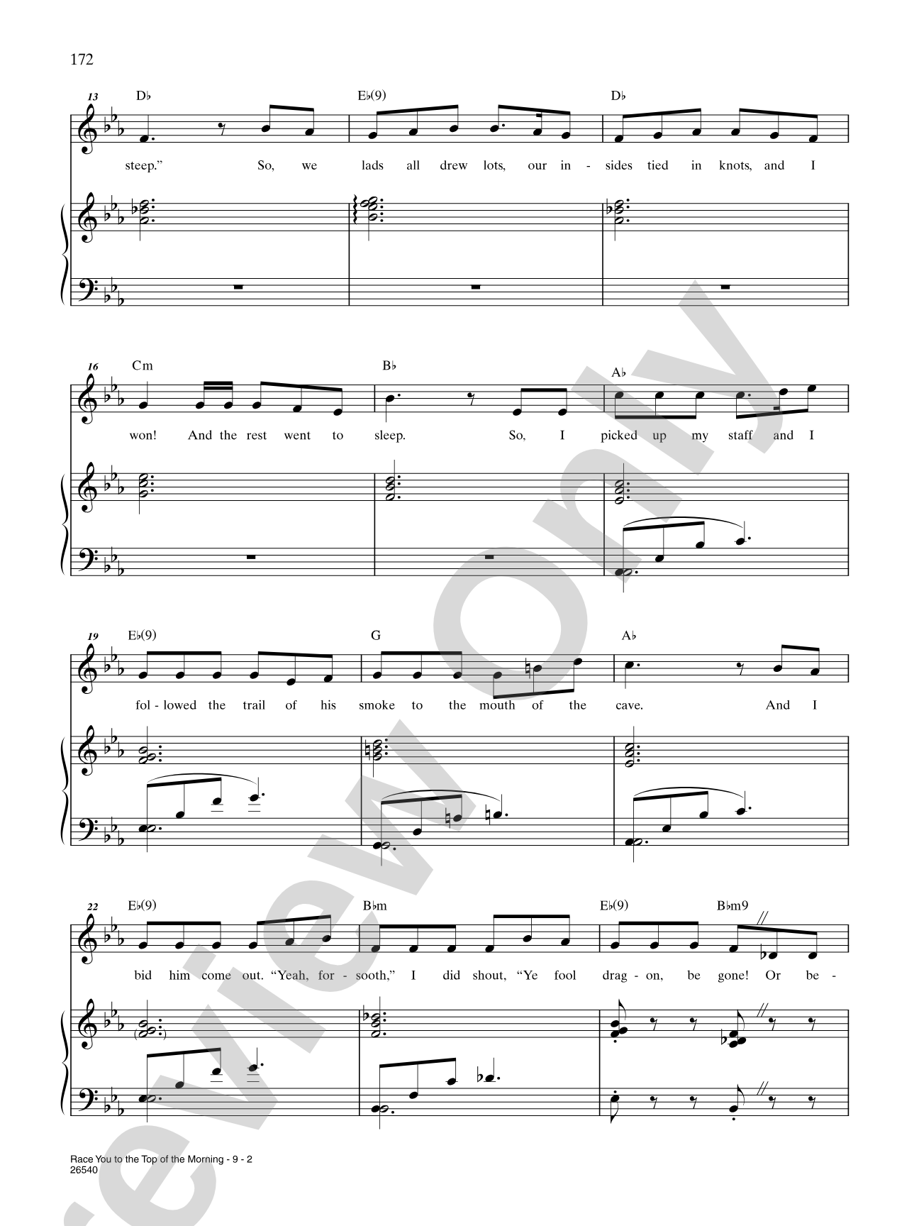 Race You to the Top of the Morning (From "The Secret Garden"): Piano/Vocal/Chords