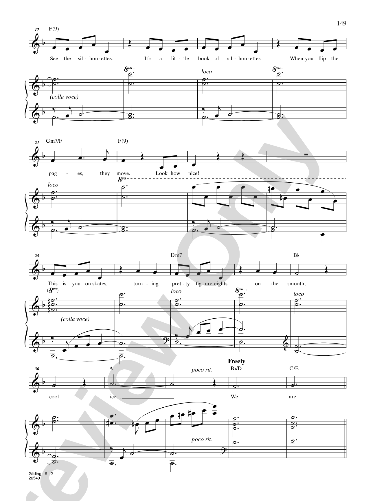 Gliding (From "Ragtime"): Piano/Vocal/Chords